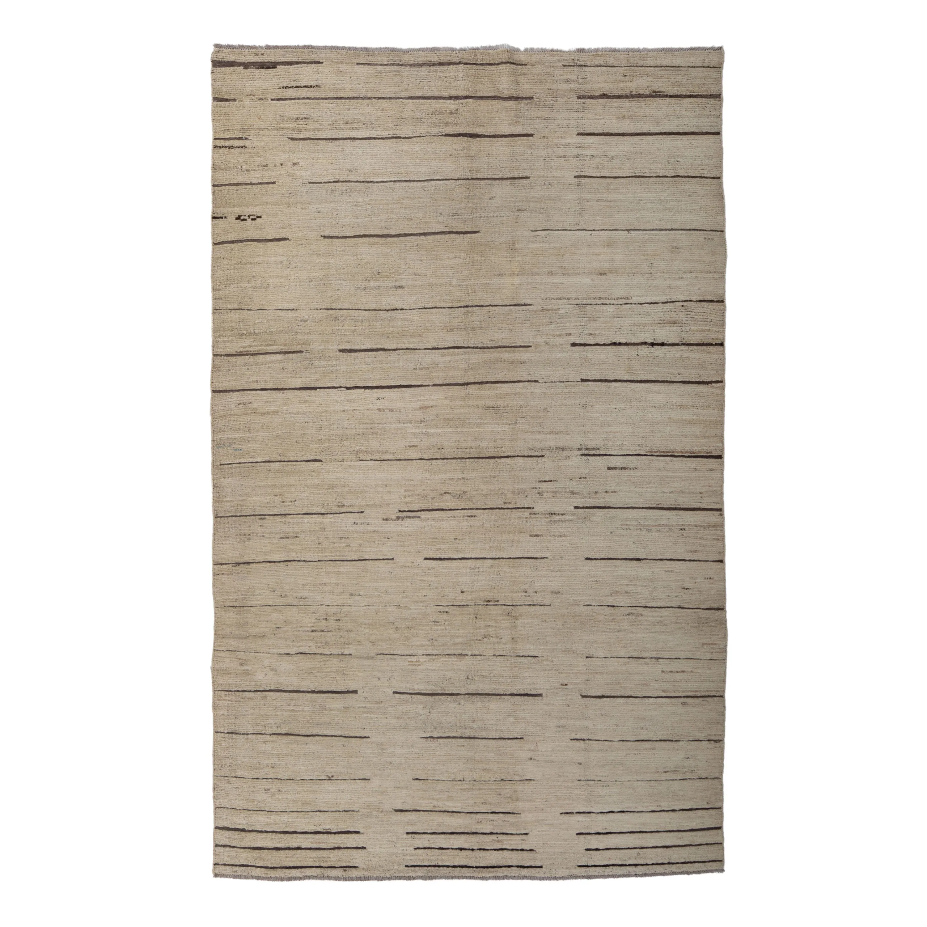 Natural Zameen Transitional Wool Rug - 5'6" x 9'1"
