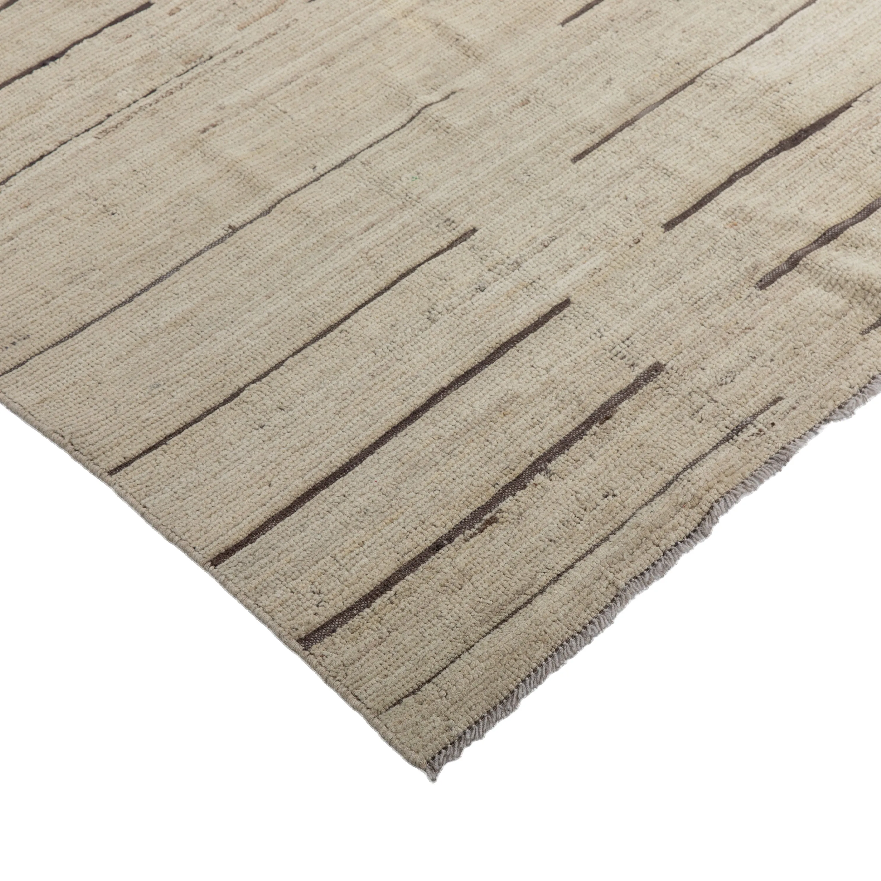 Natural Zameen Transitional Wool Rug - 5'6" x 9'1"
