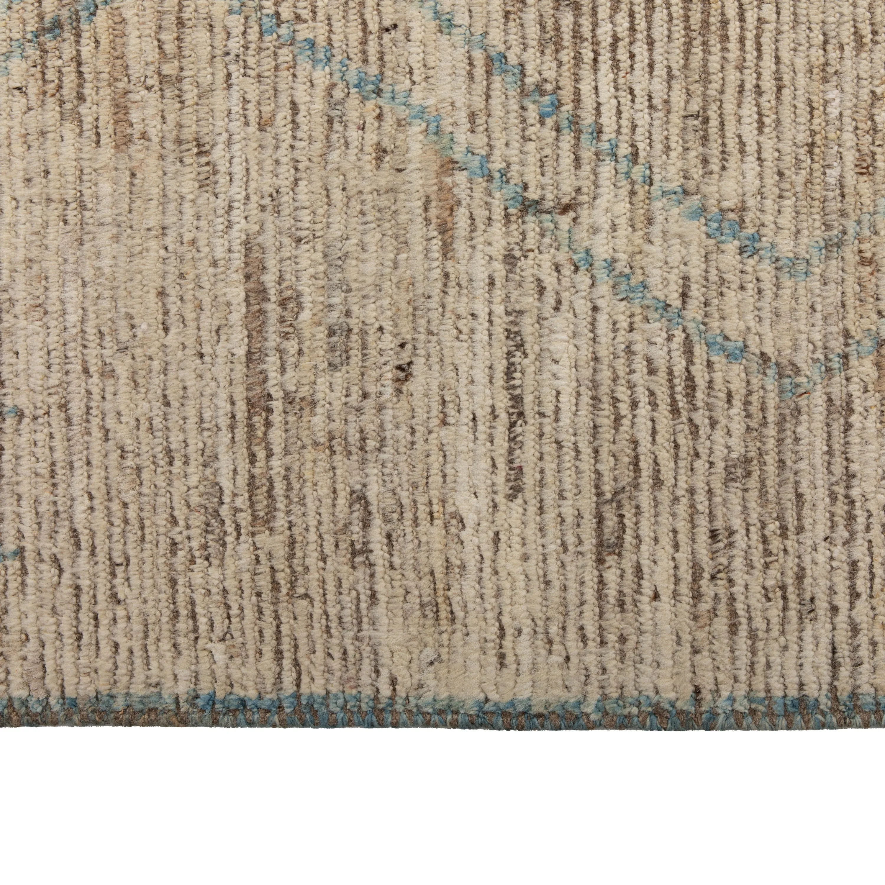 Natural Zameen Transitional Wool Rug - 8'4" x 9'6"