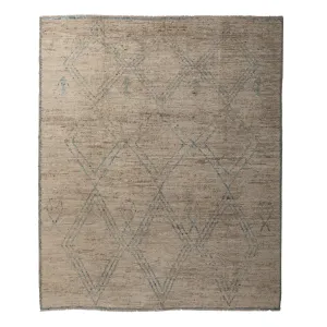 Natural Zameen Transitional Wool Rug - 8'4" x 9'6"