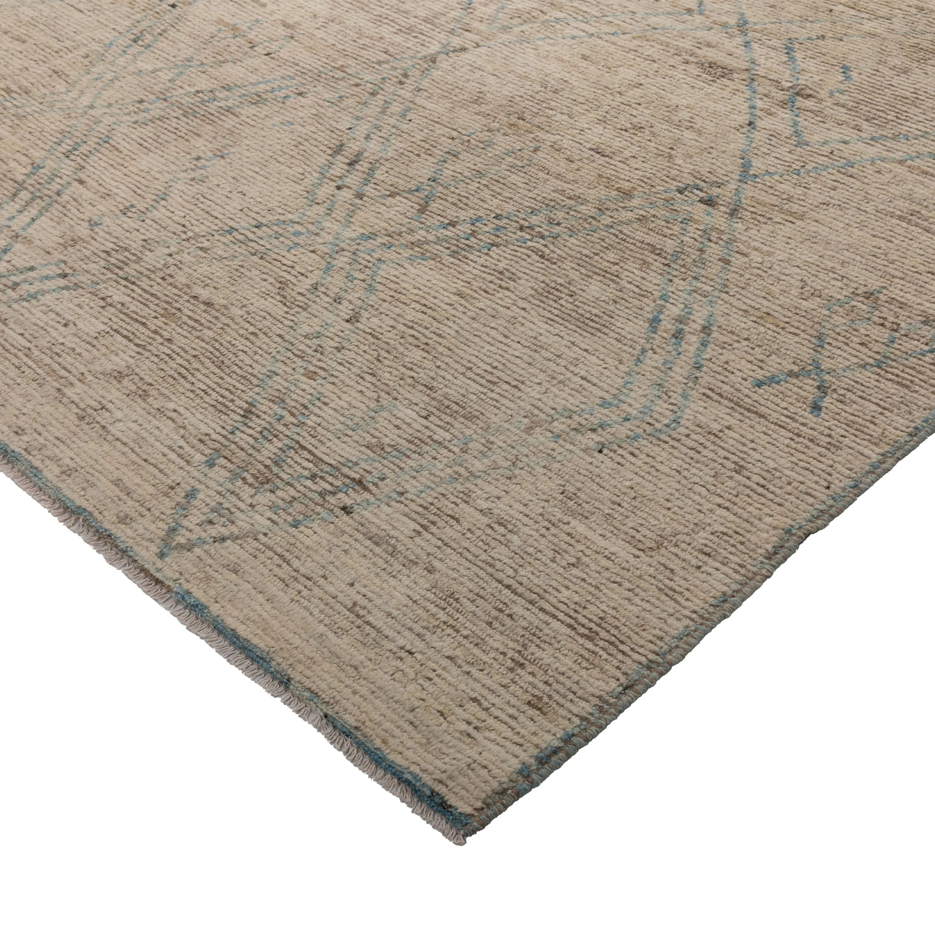 Natural Zameen Transitional Wool Rug - 8'4" x 9'6"