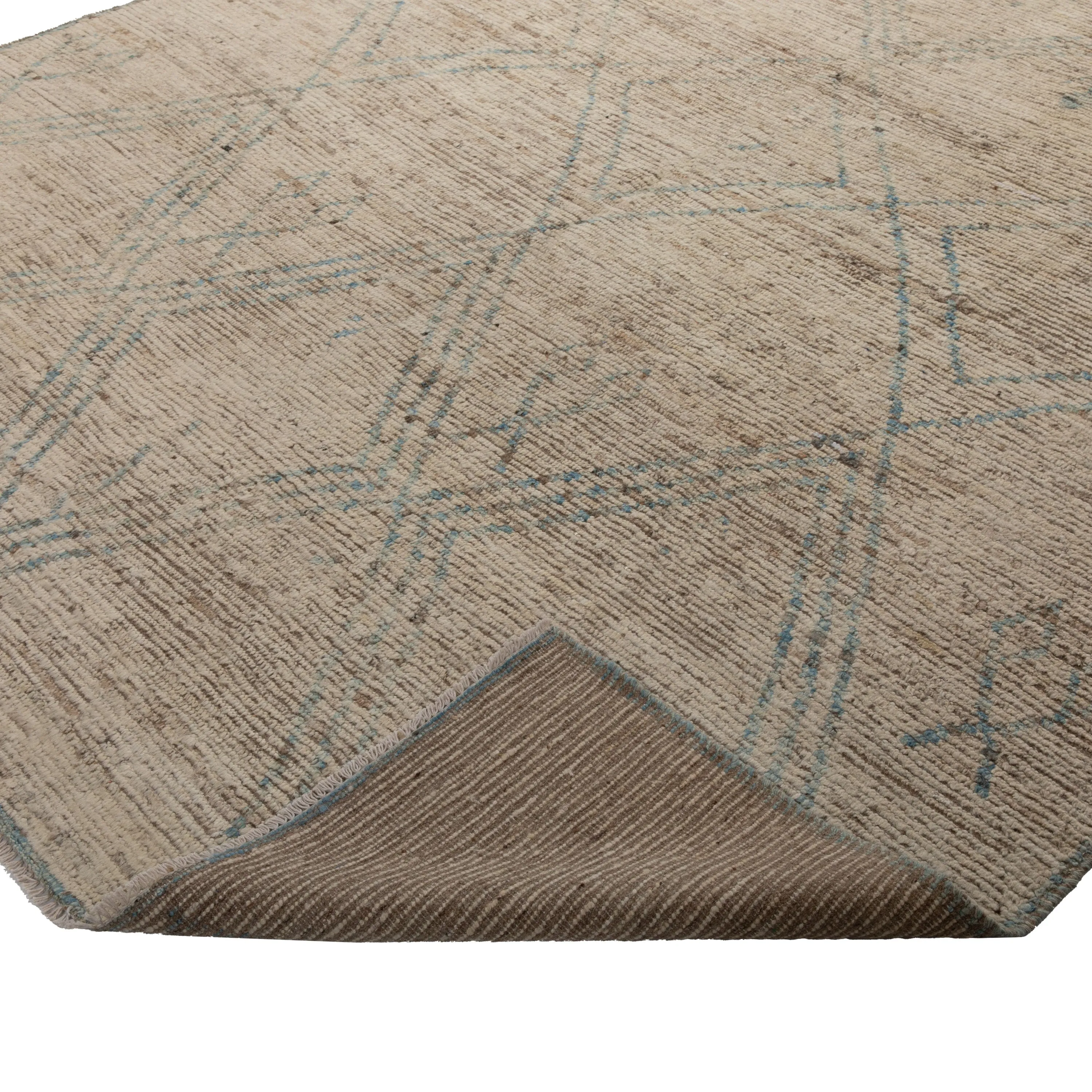 Natural Zameen Transitional Wool Rug - 8'4" x 9'6"