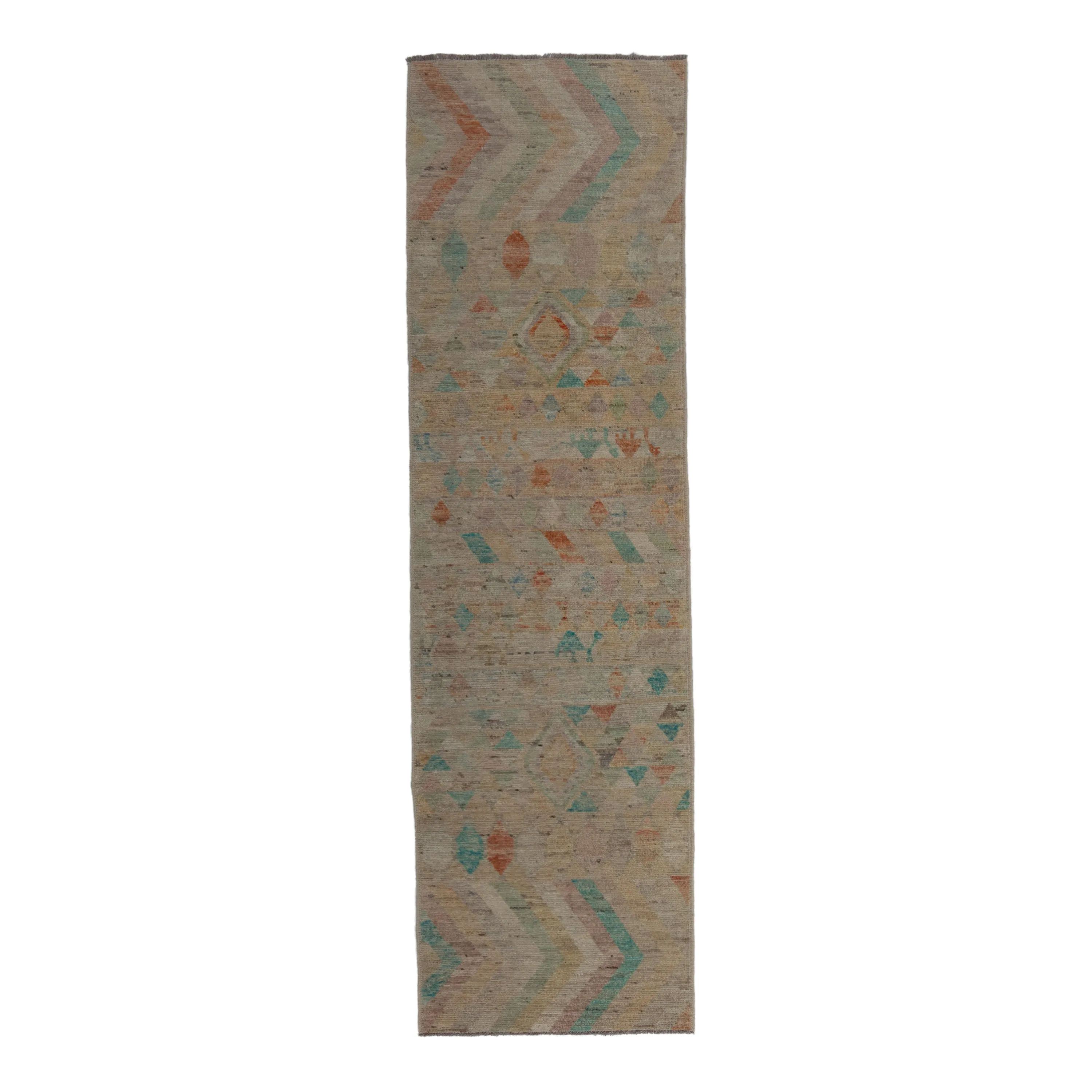 Natural Zameen Transitional Wool Runner - 2'10" x 10'2"