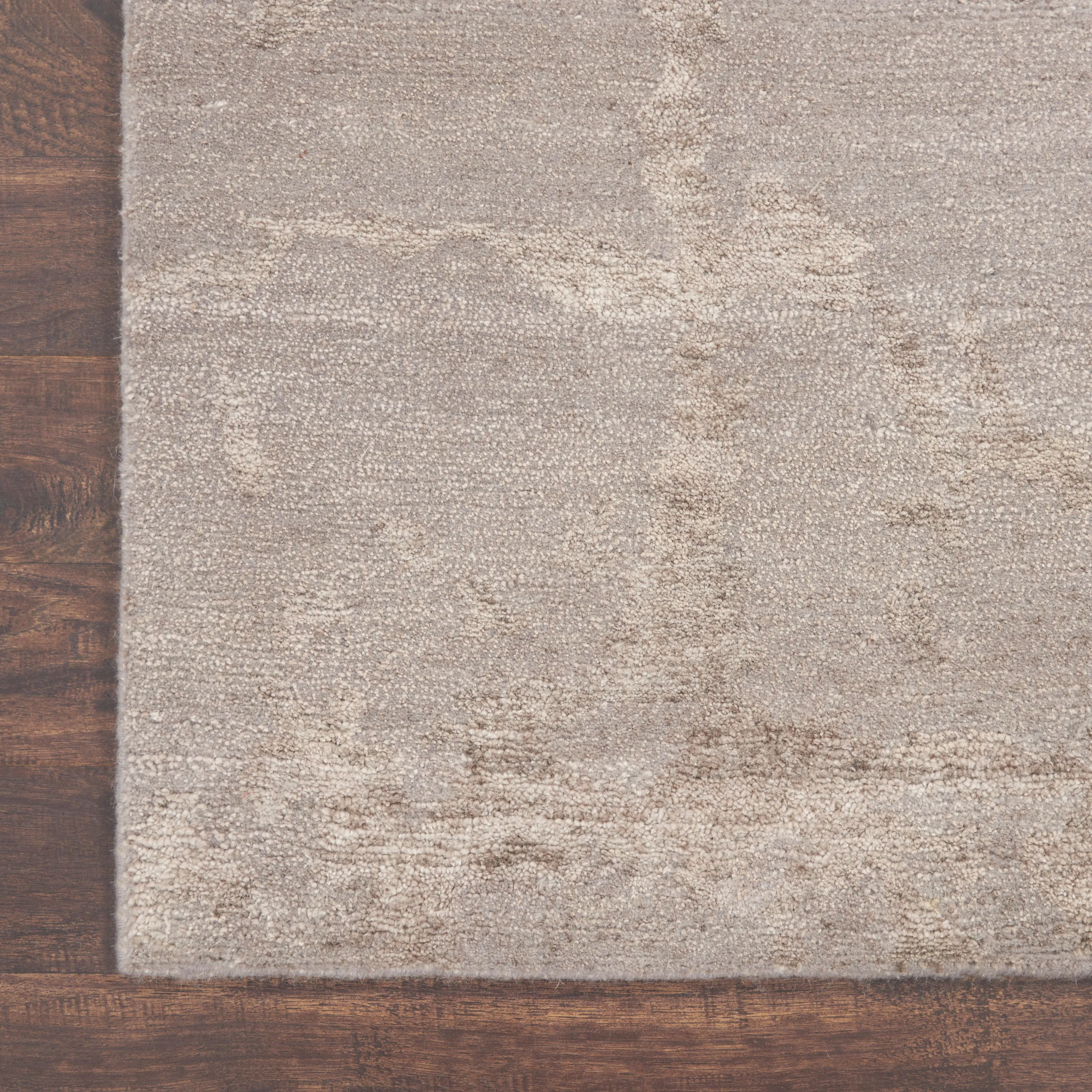 Neutral Essentials Modern Bamboo Silk Wool Blend Rug