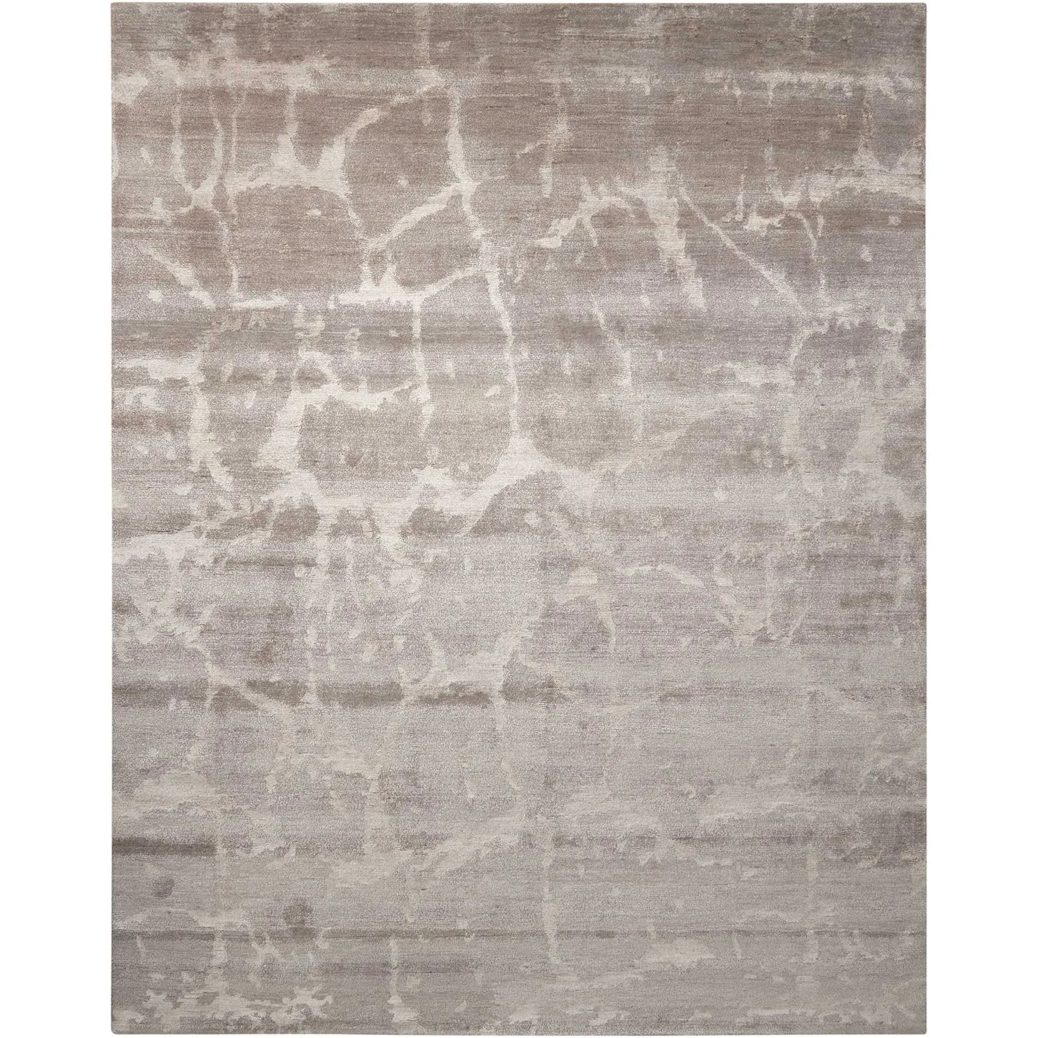 Neutral Essentials Modern Bamboo Silk Wool Blend Rug