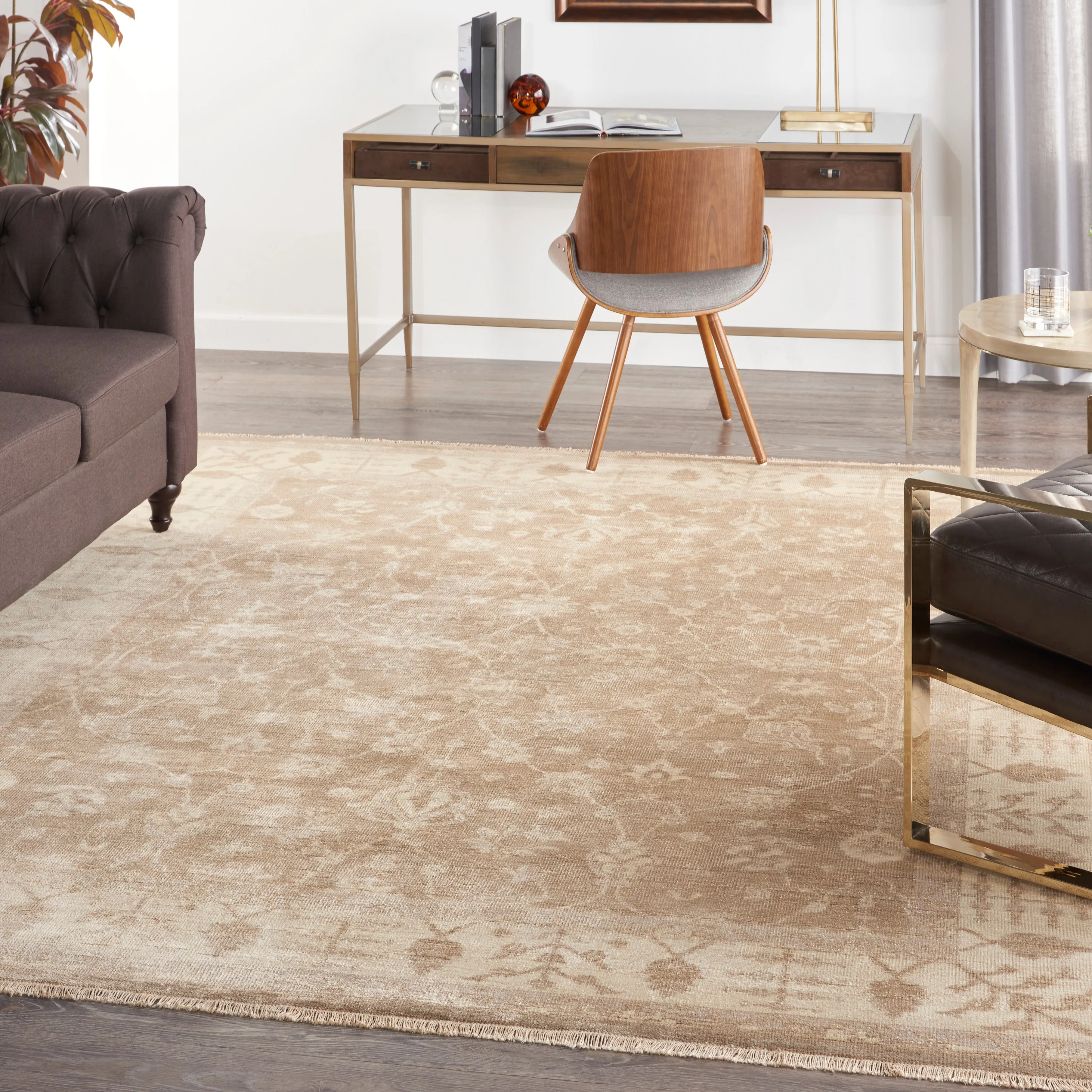 Neutral Essentials Oushak Traditional Rug