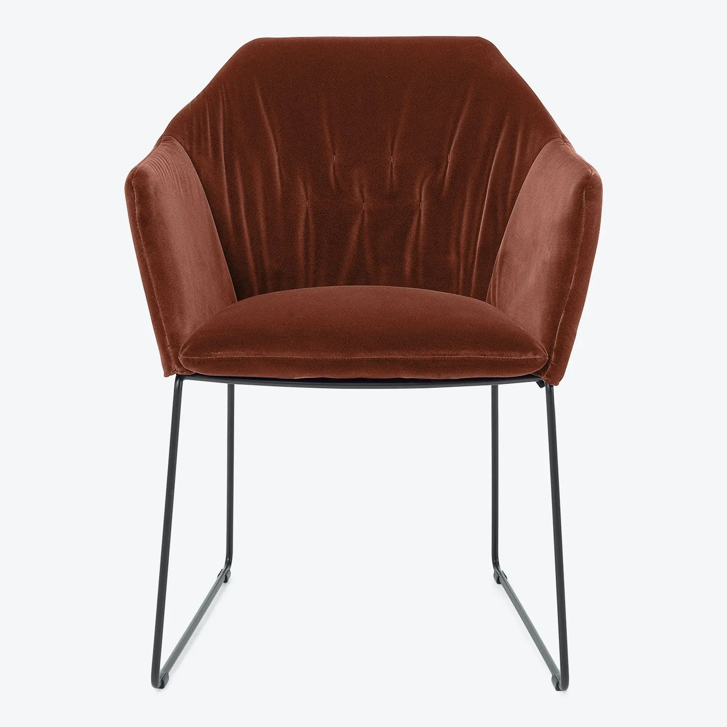 New York Sedia Dining Arm Chair, Velvet