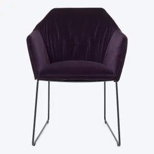 New York Sedia Dining Arm Chair, Velvet