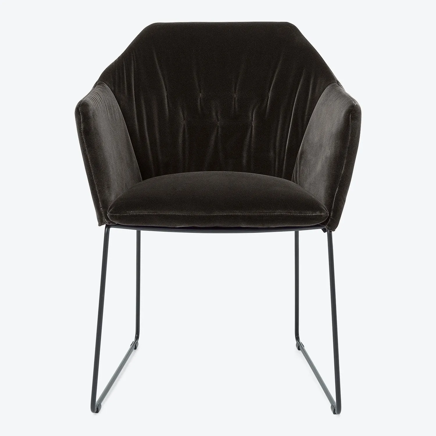 New York Sedia Dining Arm Chair, Velvet
