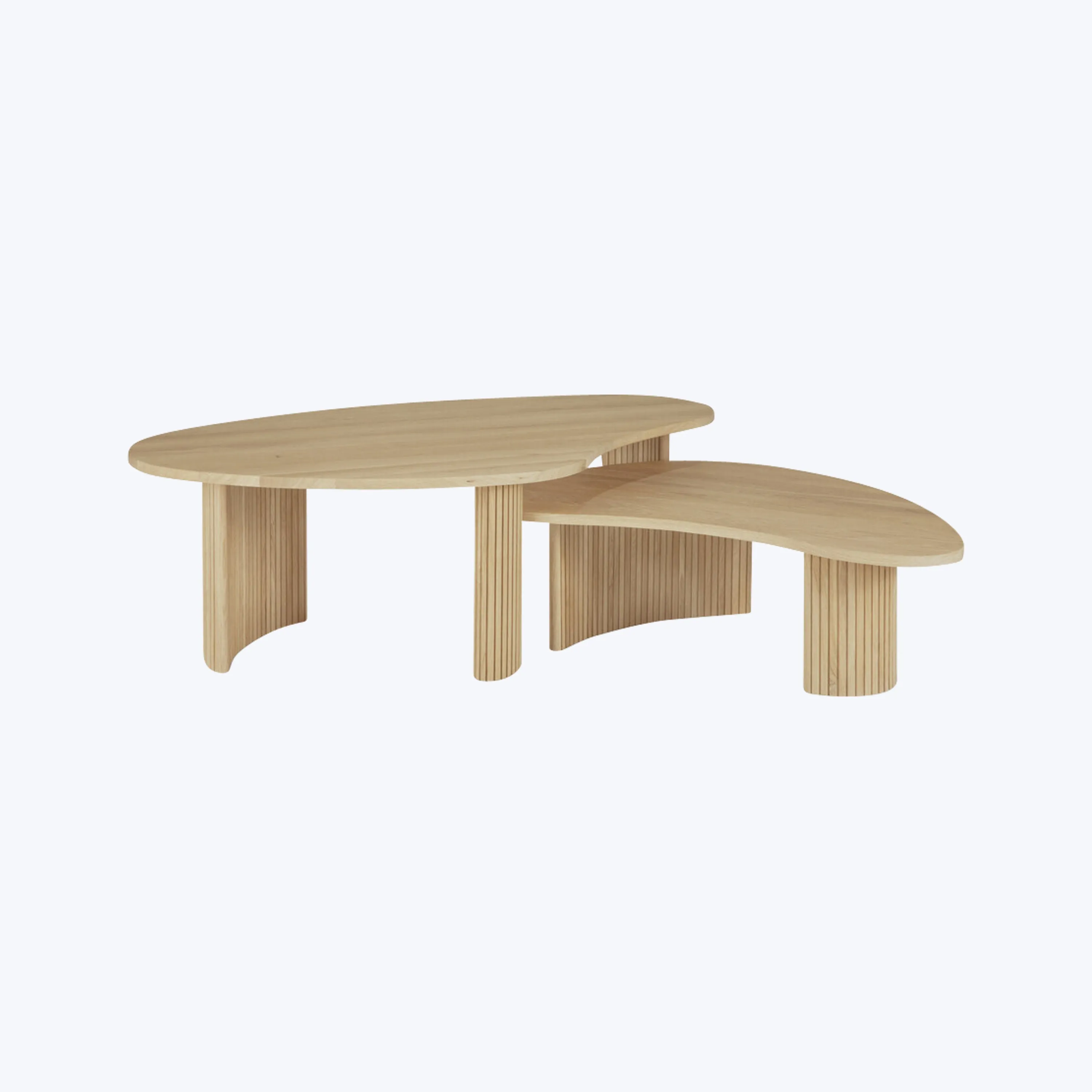 Oak Boomerang Coffee Table