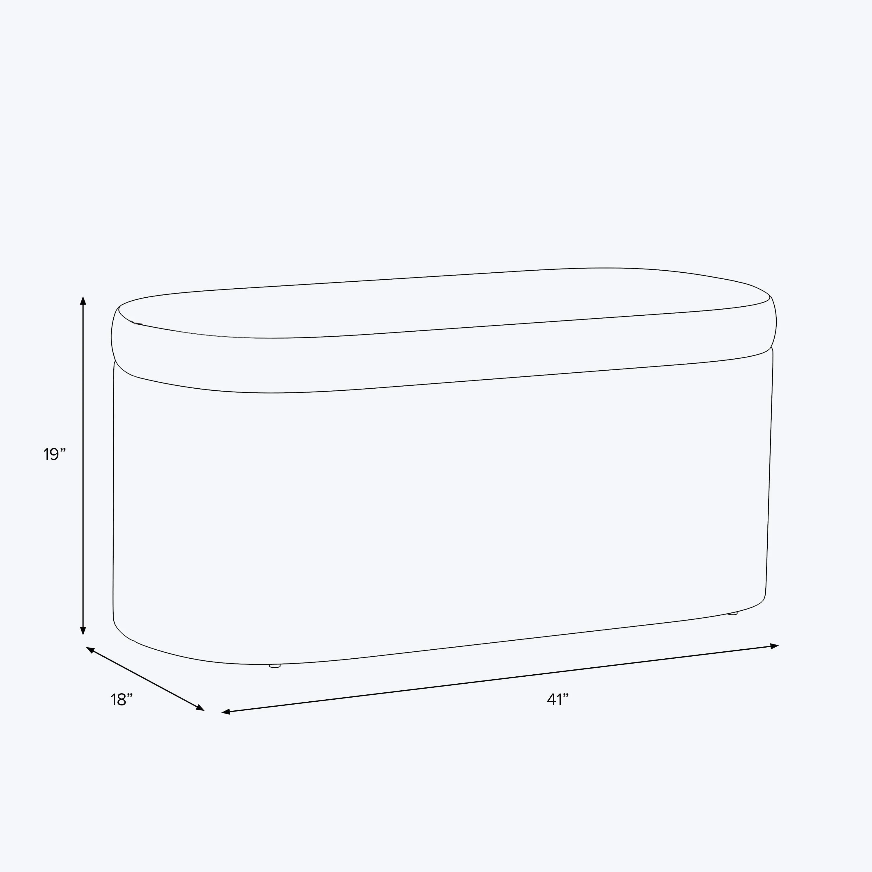 Oblong Storage Bench