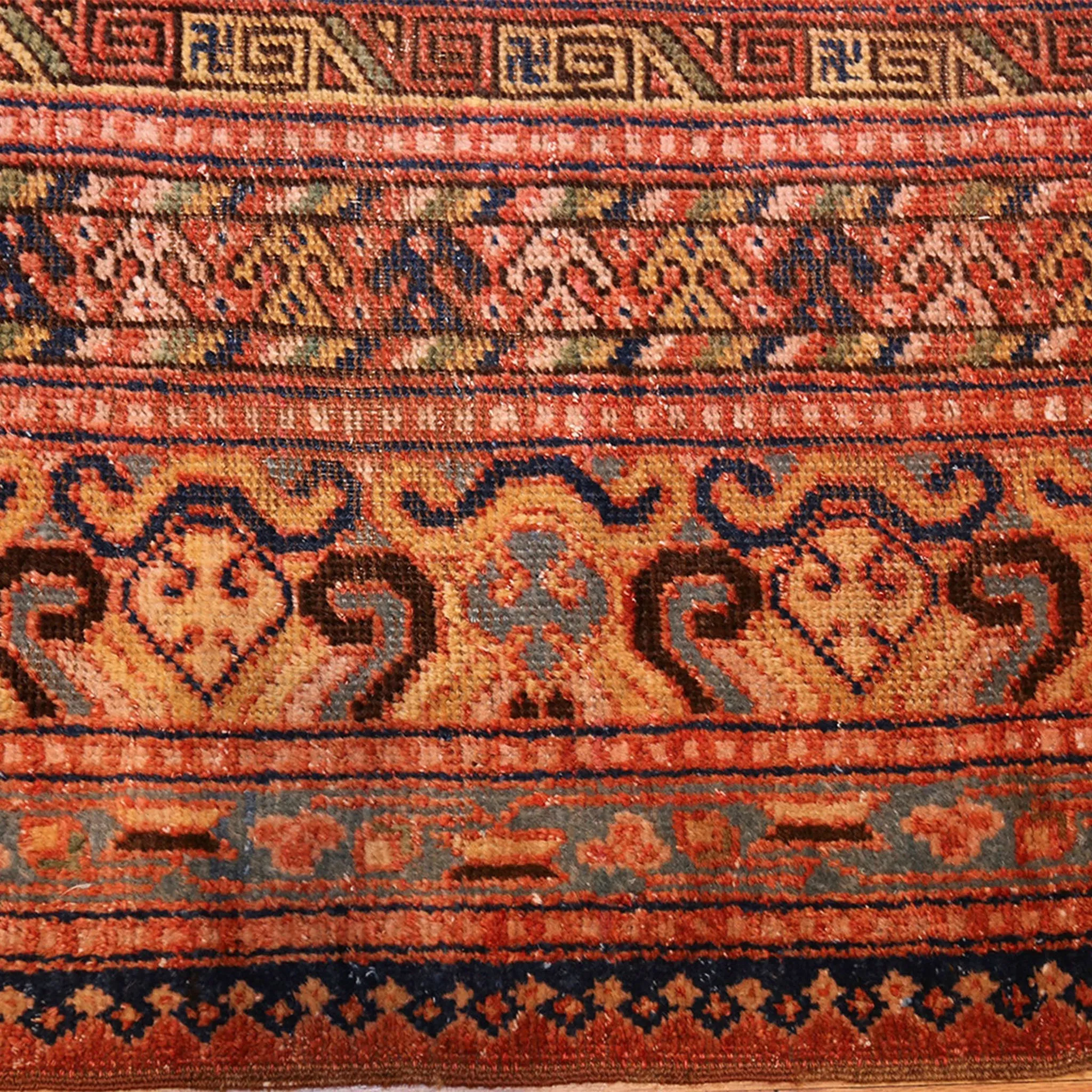 Orange Antique Khotan Wool Rug - 8'7" x 14'