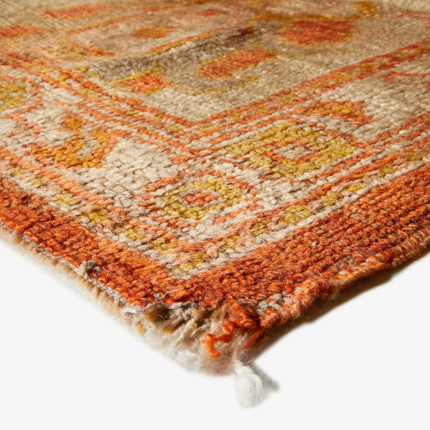 Orange Antique Turkish Oushak Rug - 10'3" x 13'3"