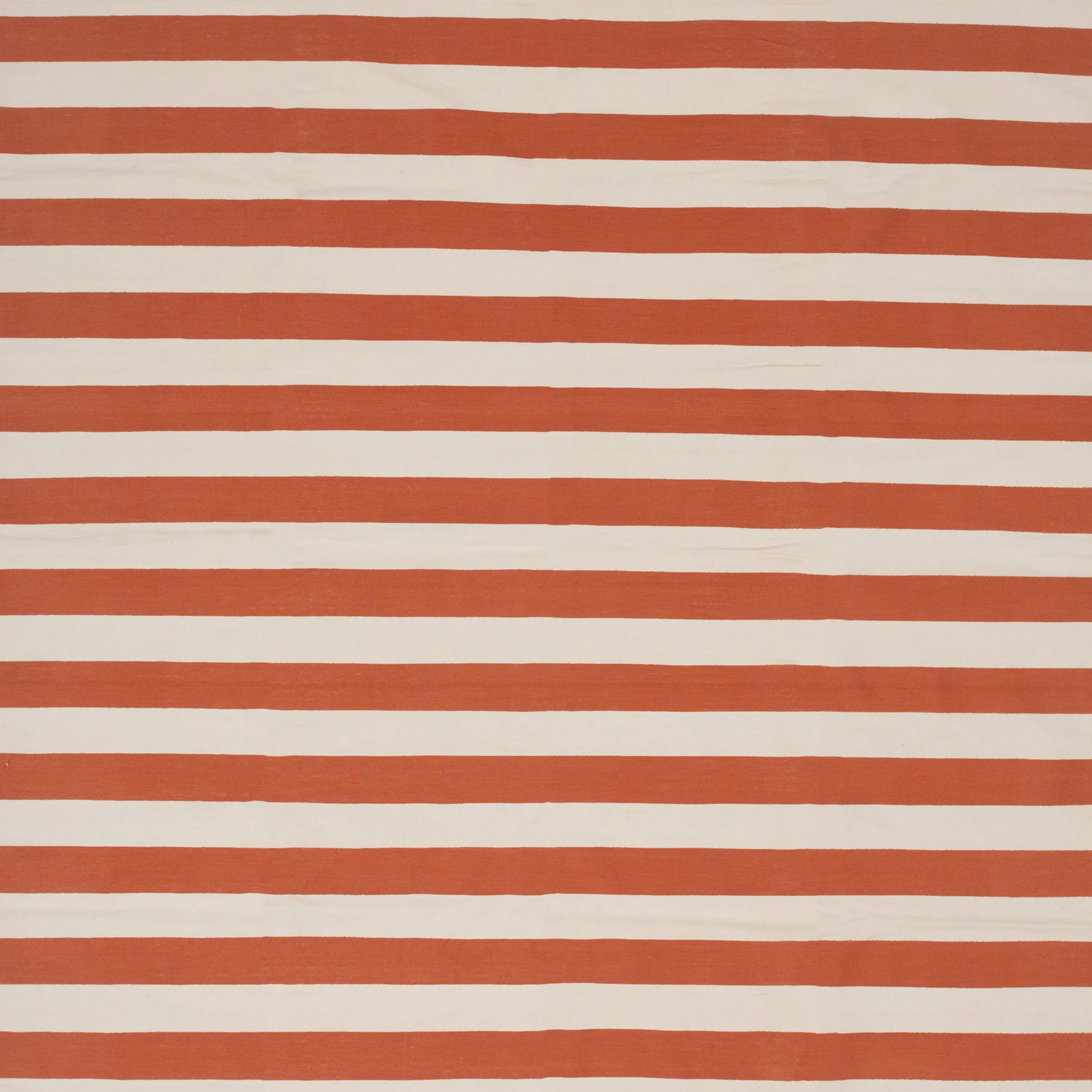 Orange Dhurrie Cotton Rug - 7'10" x 9'10"