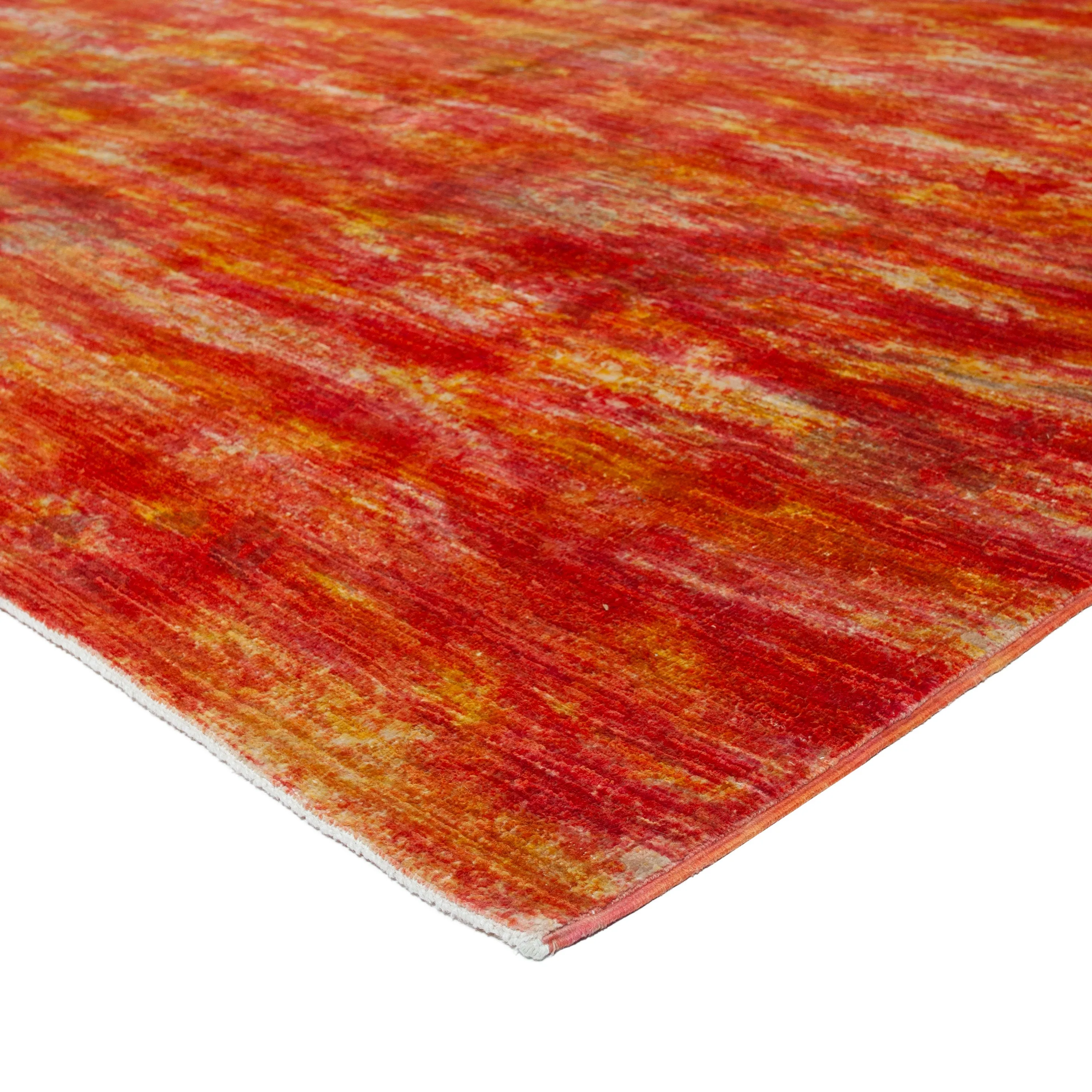 Orange Overdyed Wool Rug - 10' x 7'10"