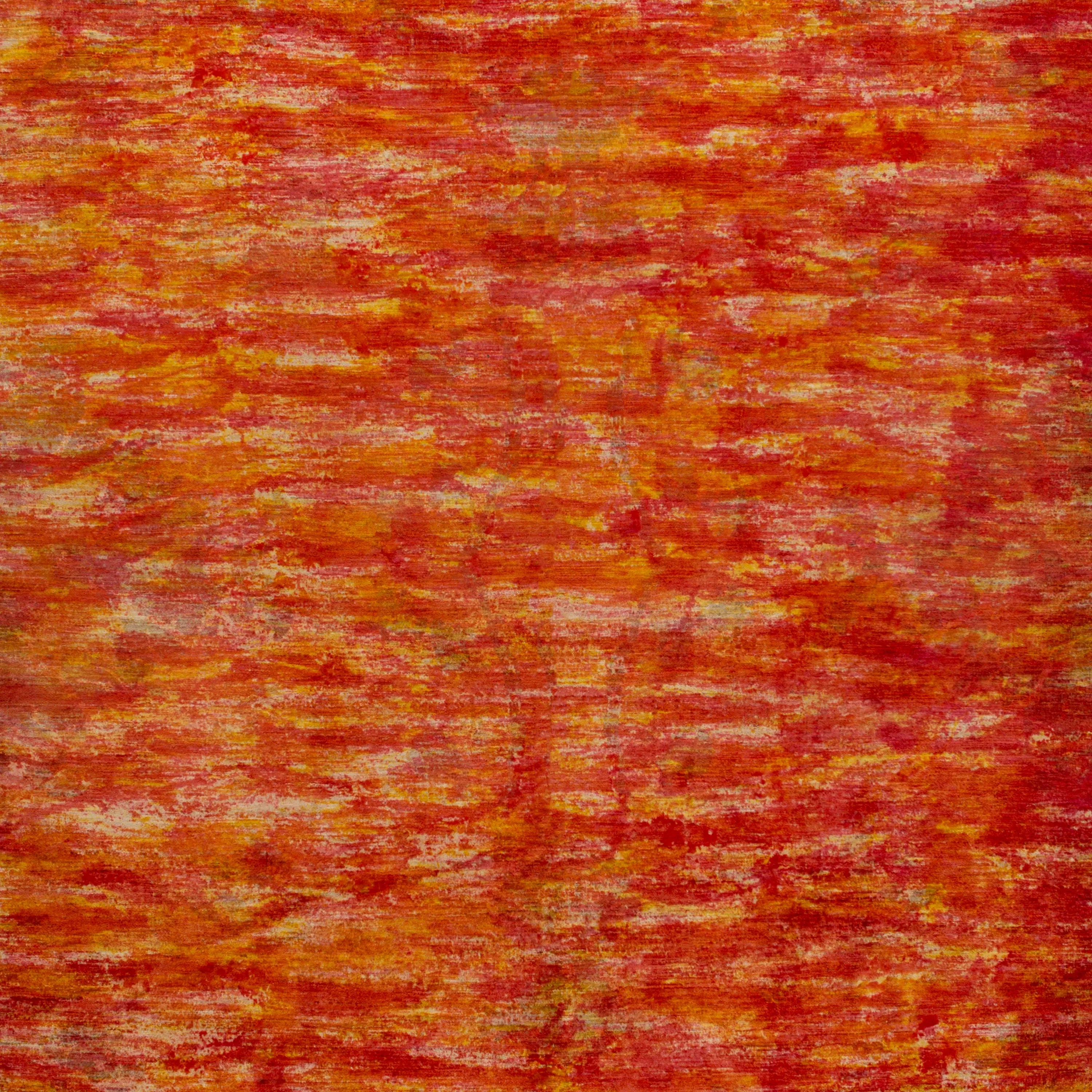 Orange Overdyed Wool Rug - 10' x 7'10"