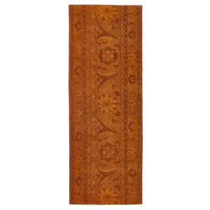 Orange Overdyed Wool Rug - 4' x 11'5"
