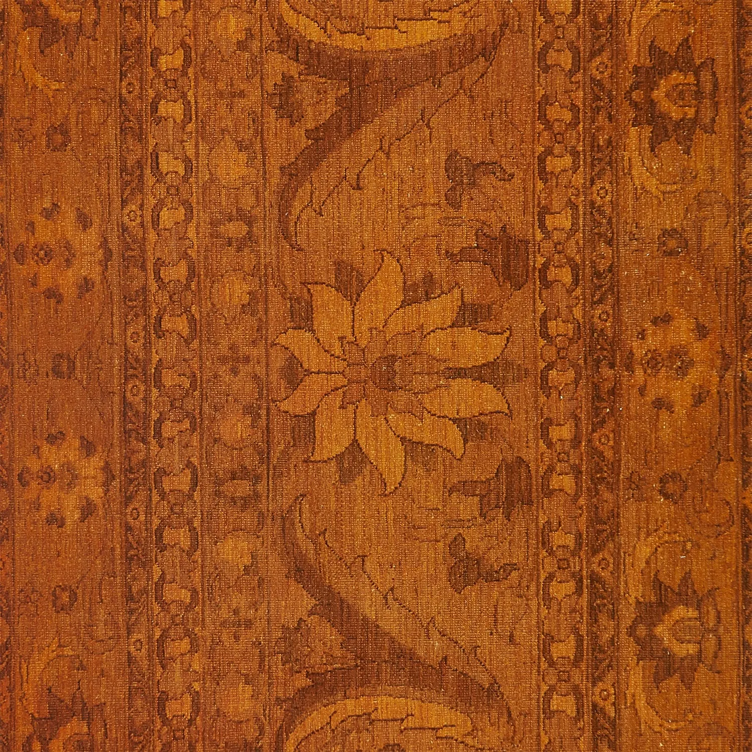 Orange Overdyed Wool Rug - 4' x 11'5"