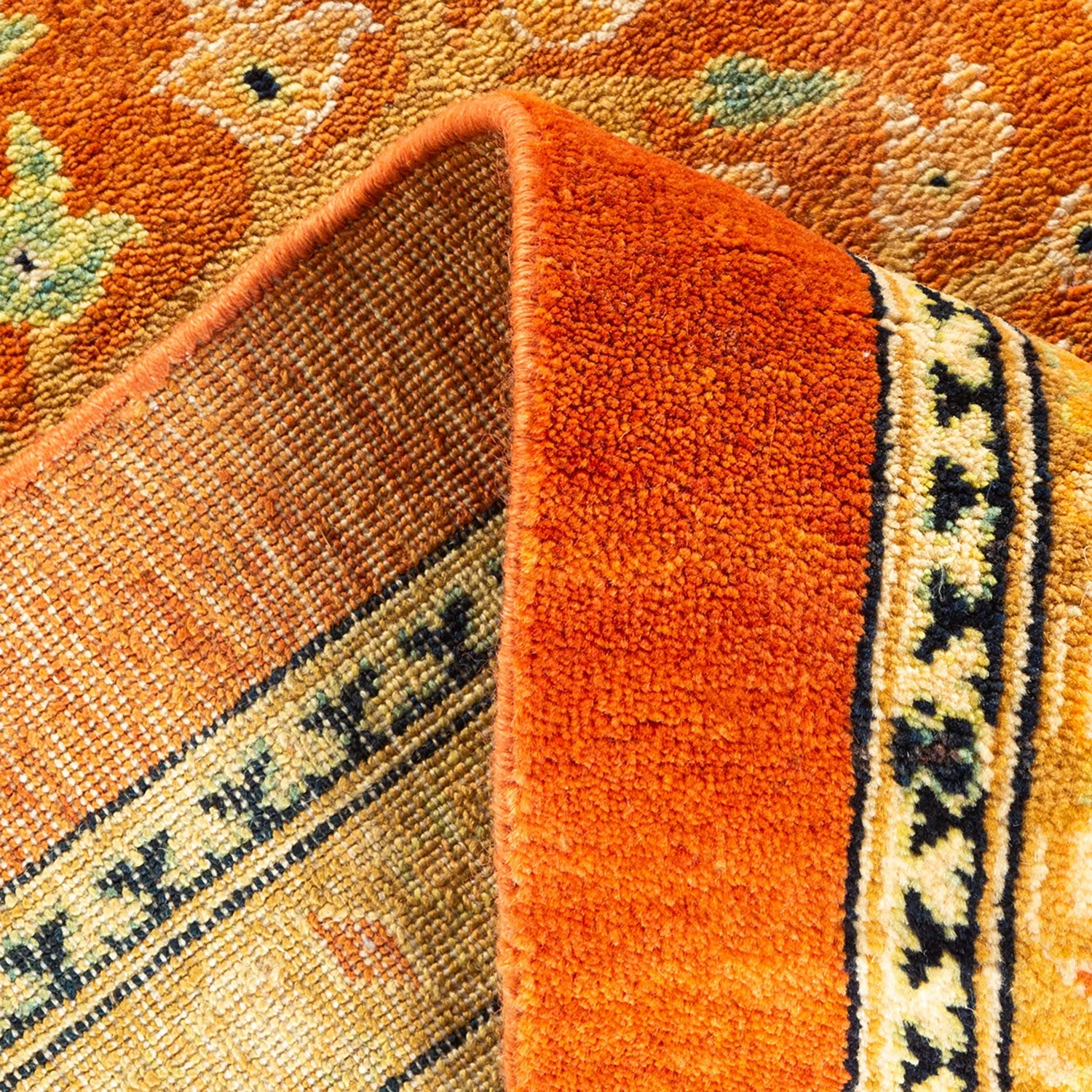 Orange Traditional Wool Rug - 12'2" x 18'7"