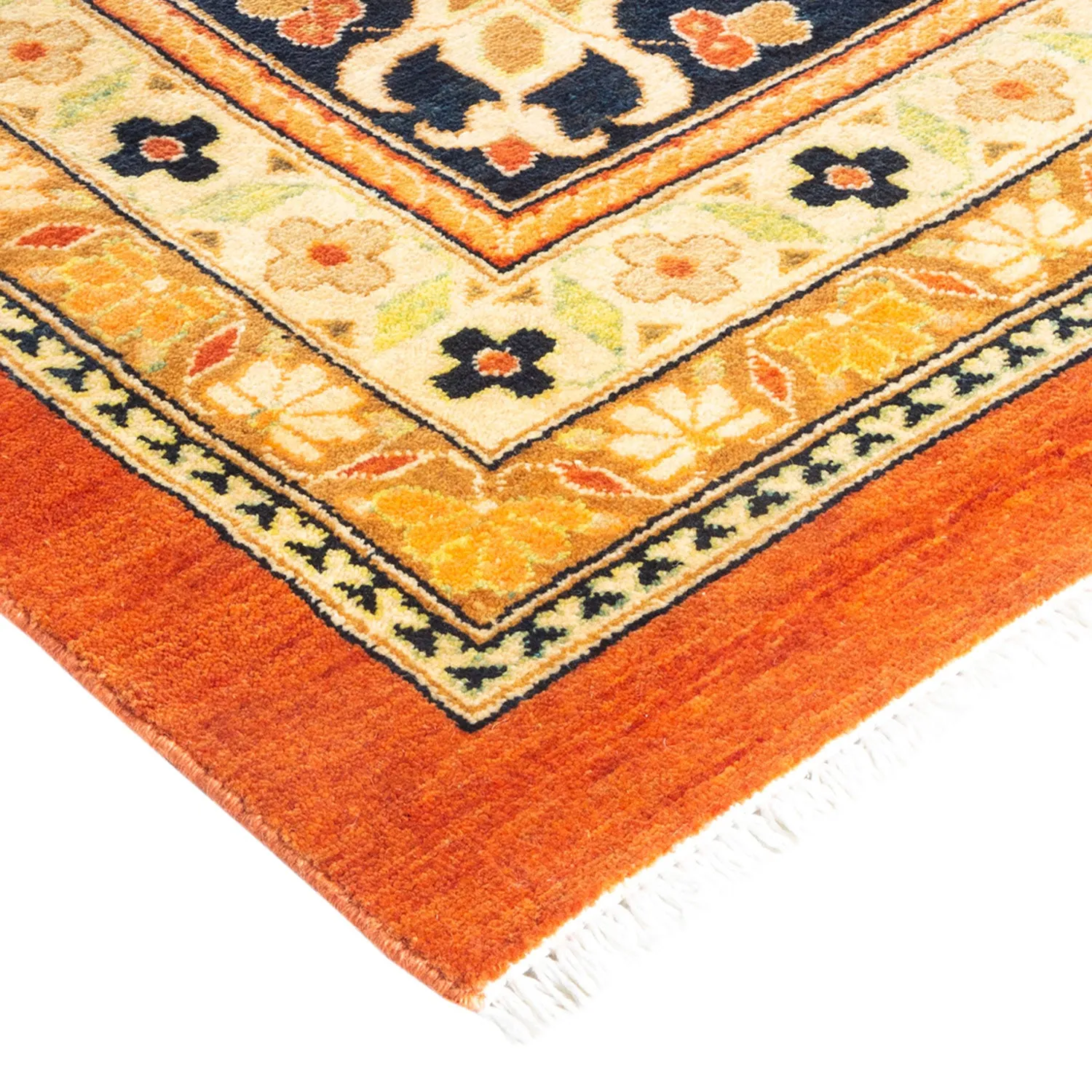 Orange Traditional Wool Rug - 12'2" x 18'7"