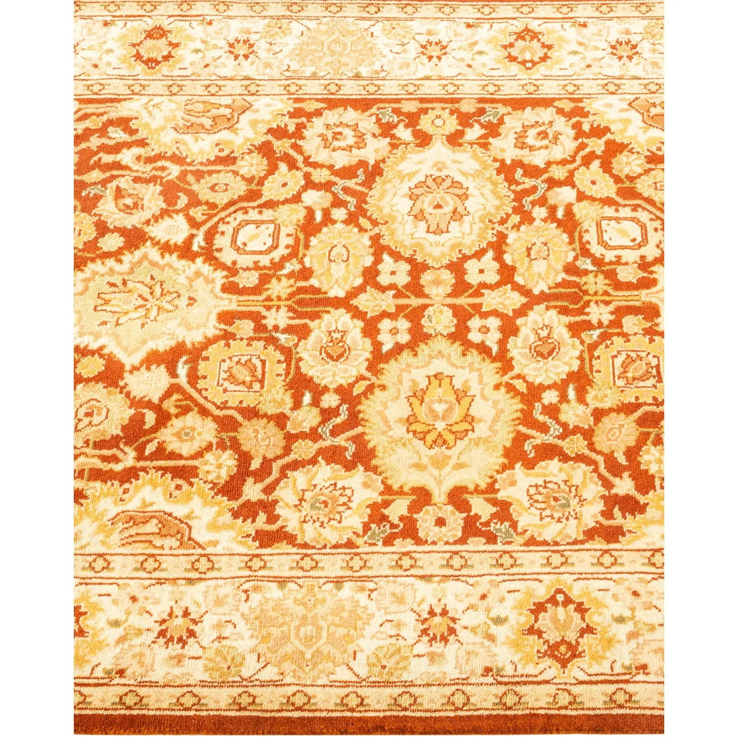 Orange Traditional Wool Runner - 2'8" x 13'2"