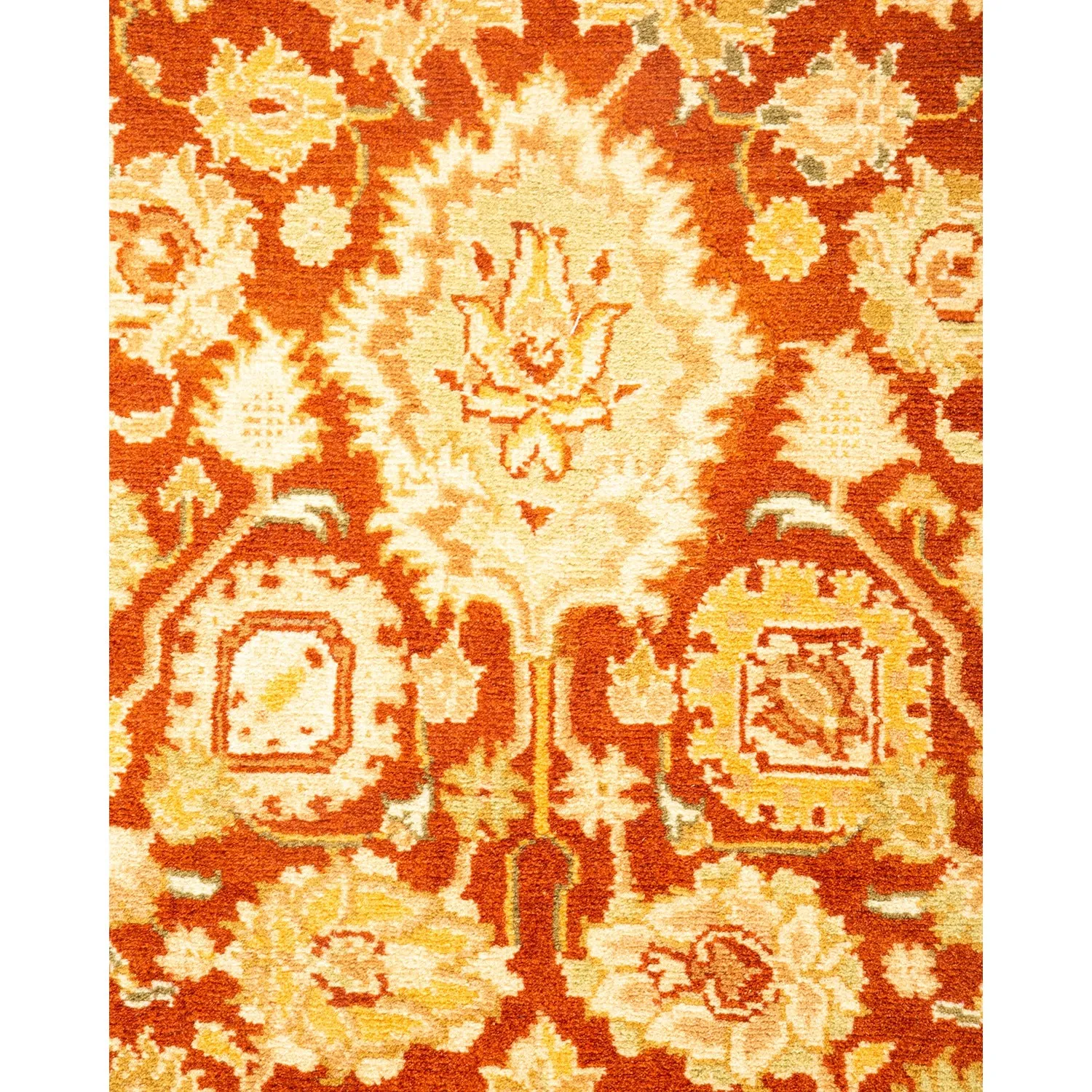 Orange Traditional Wool Runner - 2'8" x 13'2"