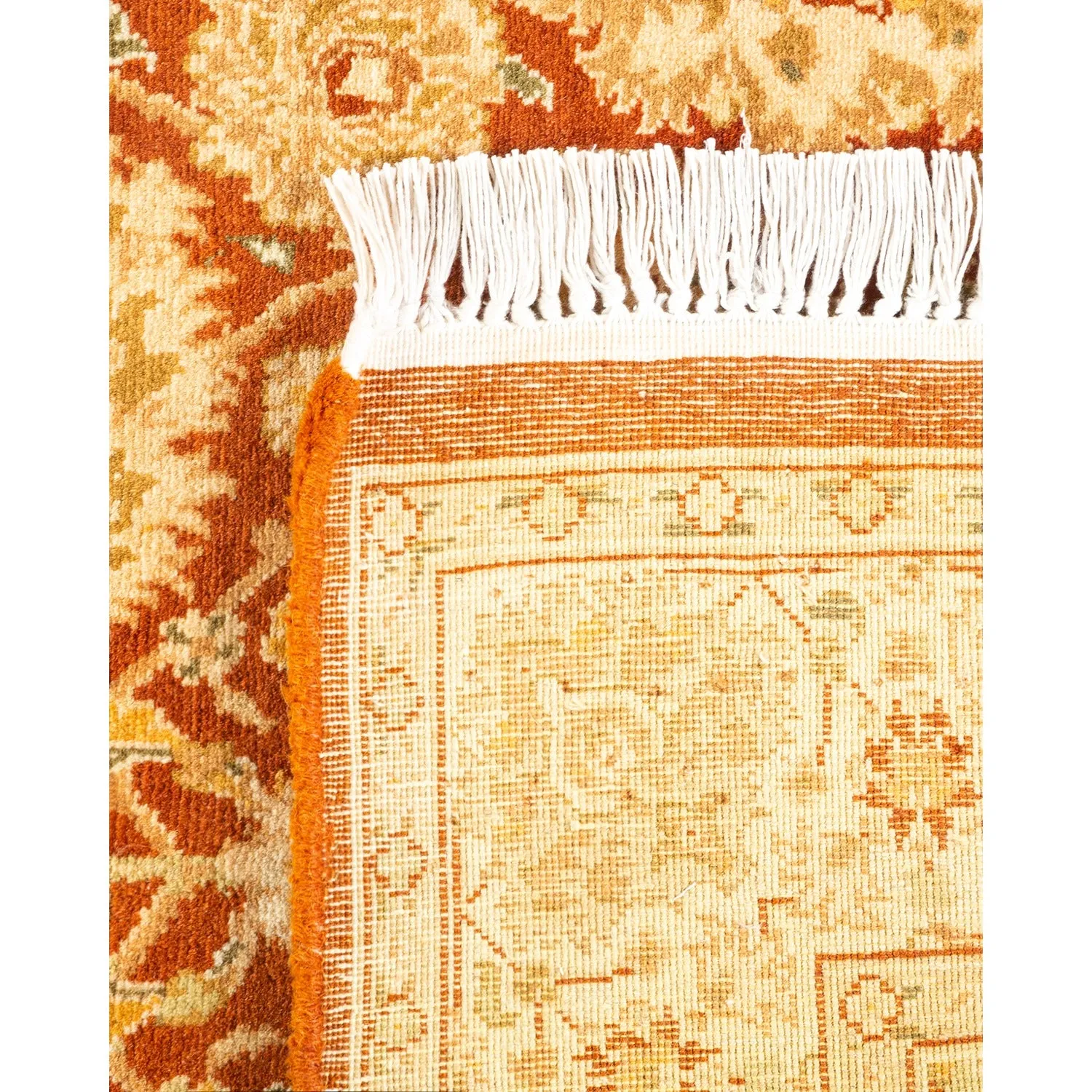 Orange Traditional Wool Runner - 2'8" x 13'2"