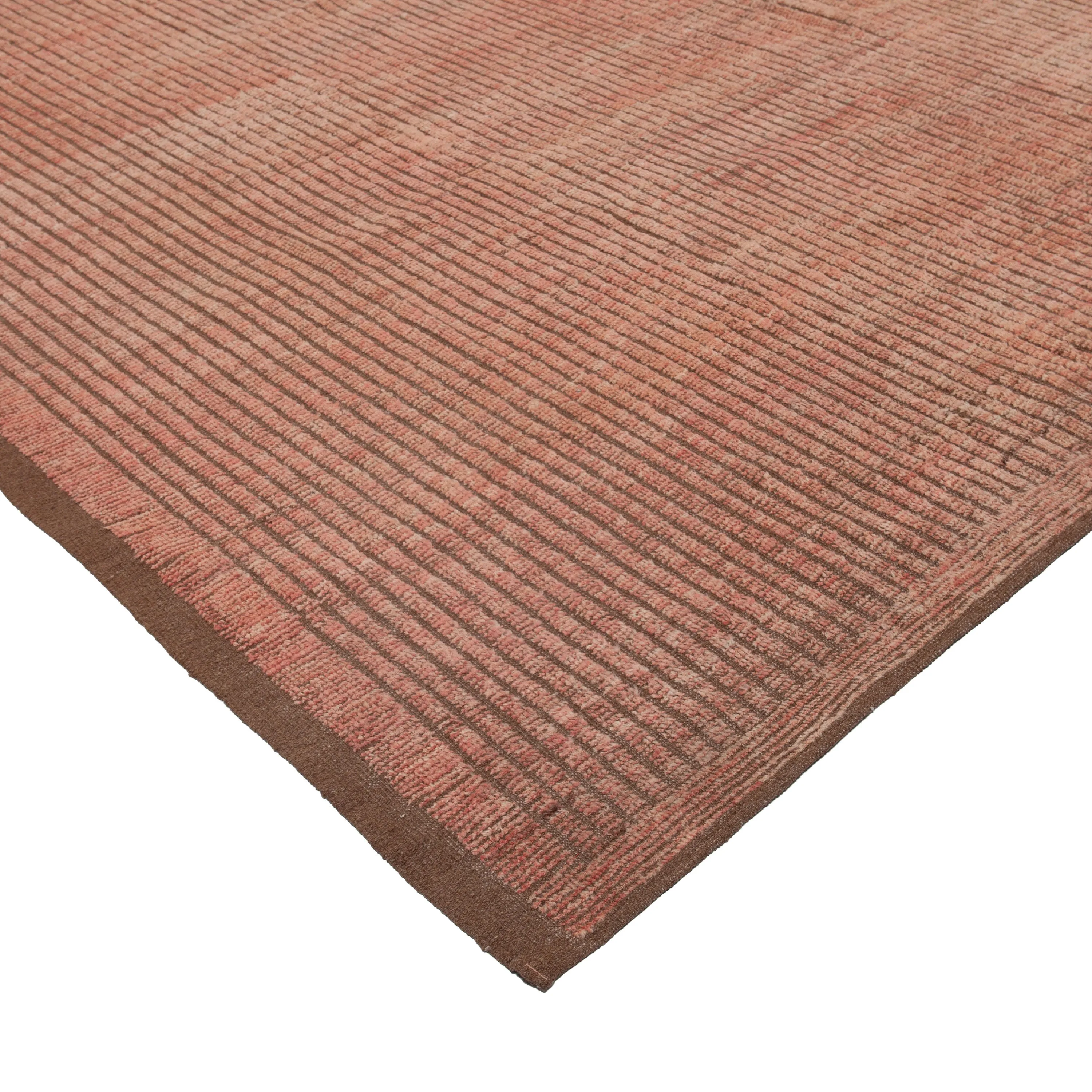 Orange Zameen Modern Wool Rug - 12'9" x 16'8"