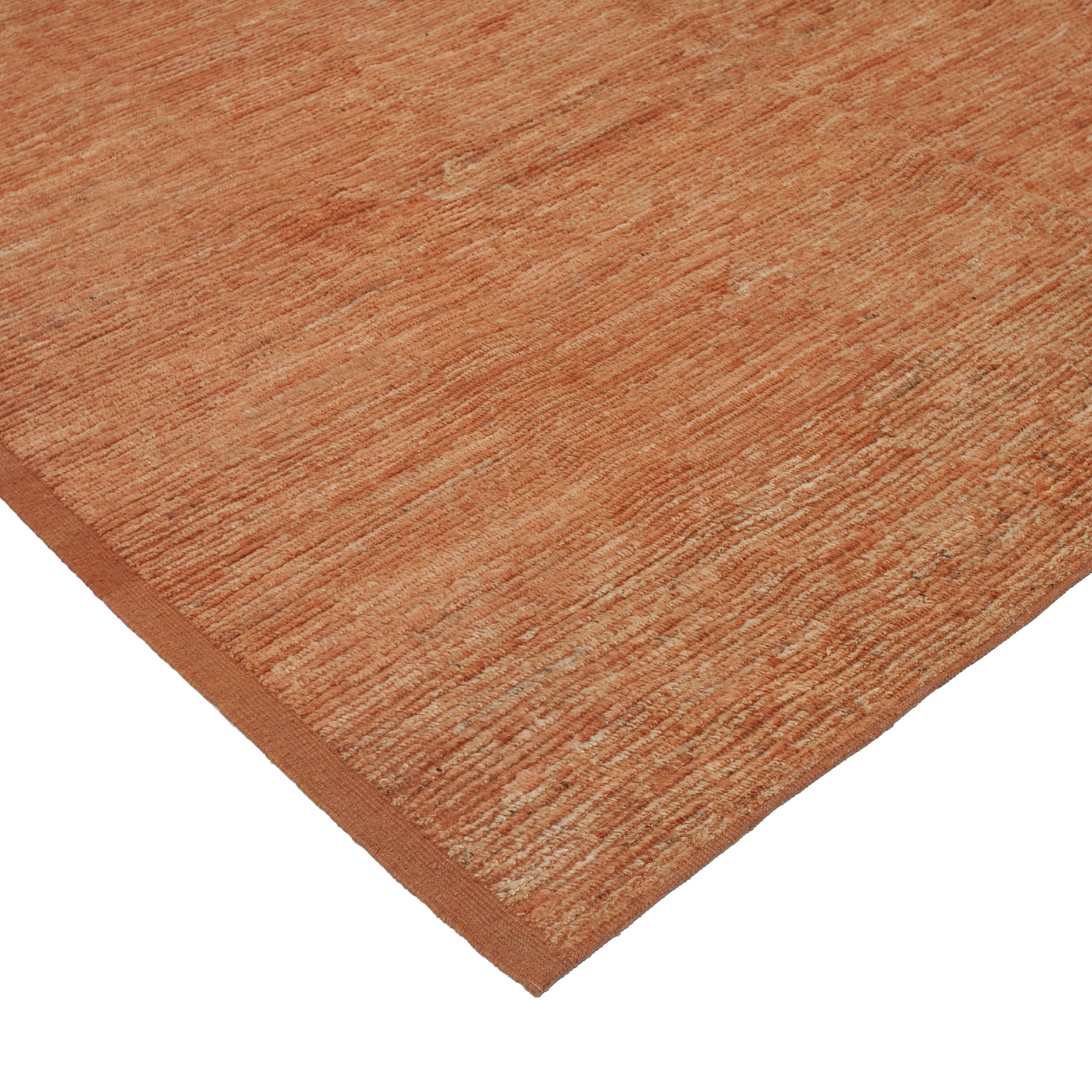 Orange Zameen Transitional Wool Rug - 9'4" x 12'