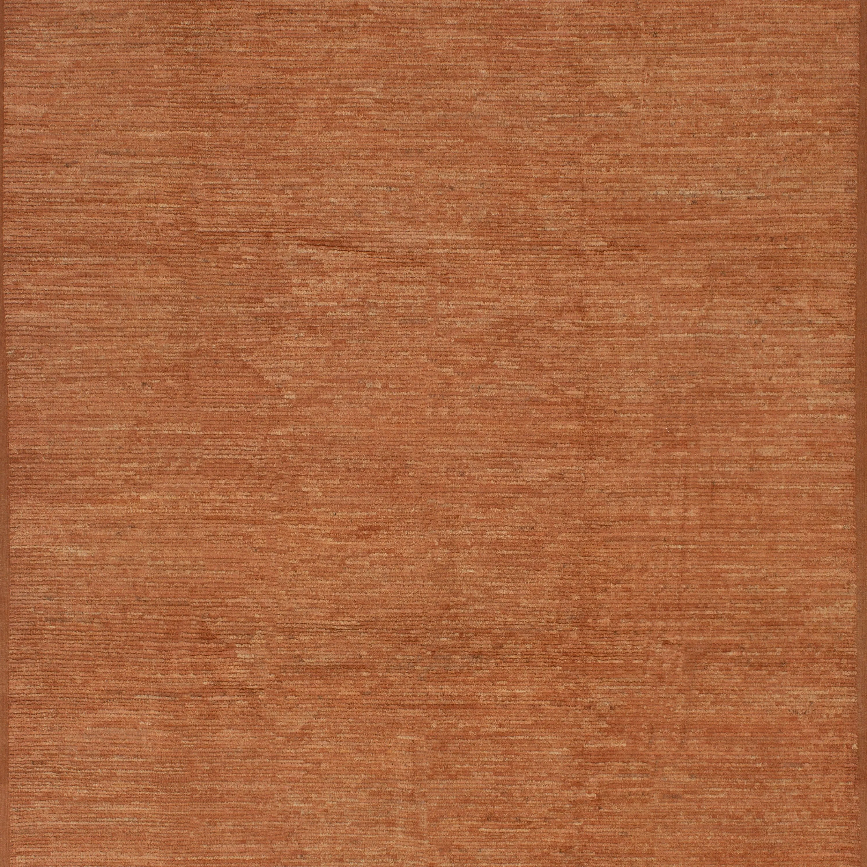 Orange Zameen Transitional Wool Rug - 9'4" x 12'
