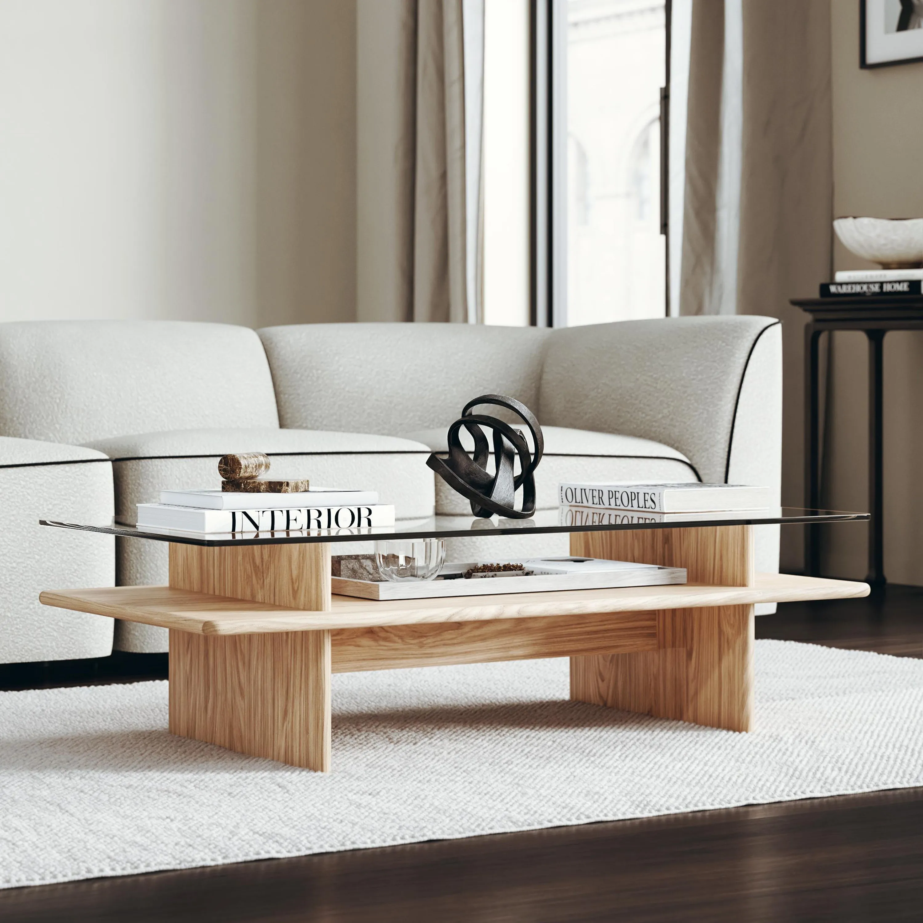 Parallel Rectangular Coffee Table