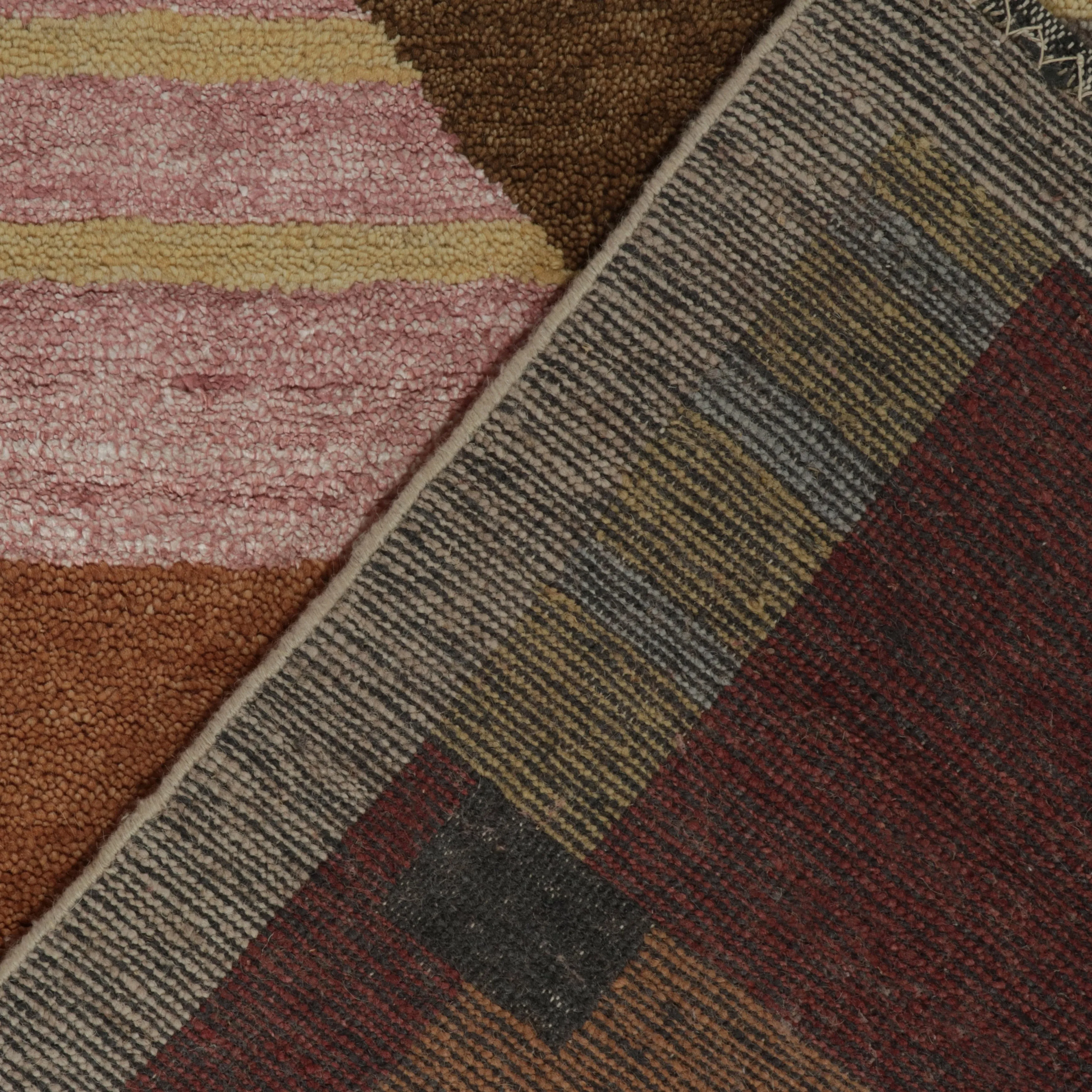 Pink Modern Wool Rug - 8'11" x 11'10"