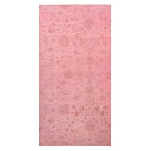Pink Overdyed Wool Rug - 6'8" x 12'11"