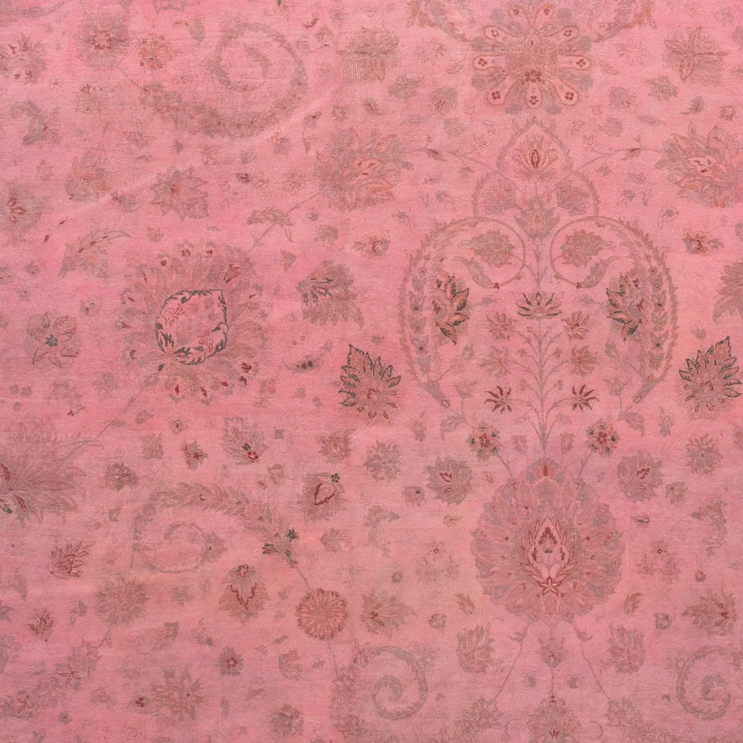 Pink Overdyed Wool Rug - 6'8" x 12'11"