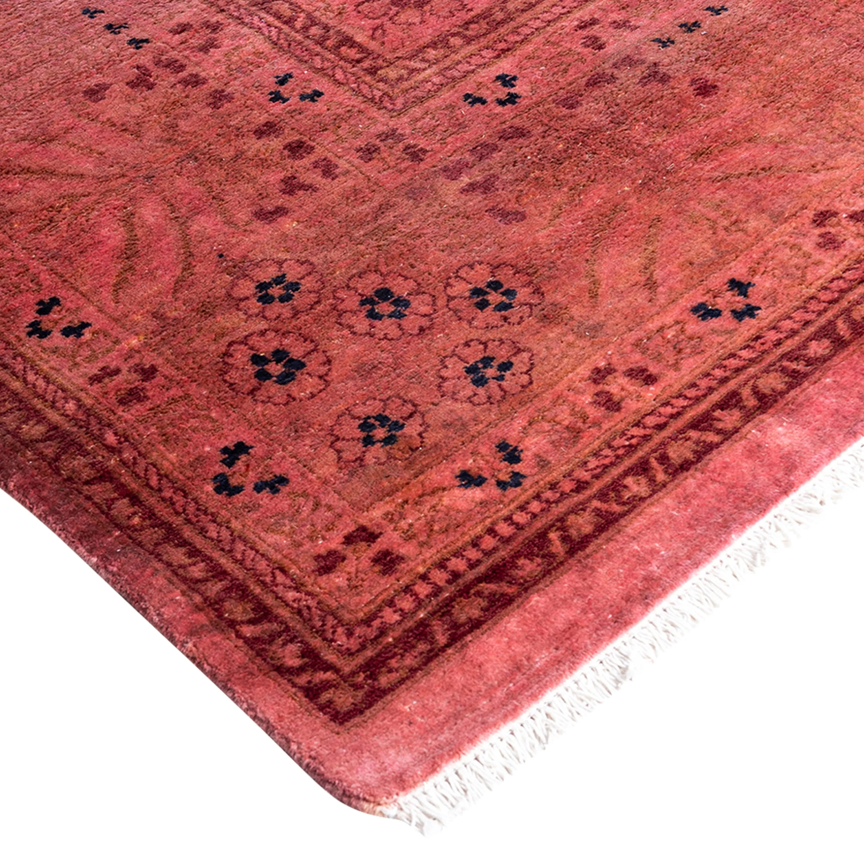 Pink Overdyed Wool Rug - 7'10" x 10'1"