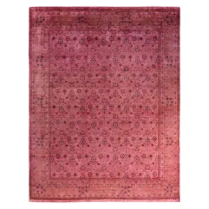 Pink Overdyed Wool Rug - 7'10" x 10'1"