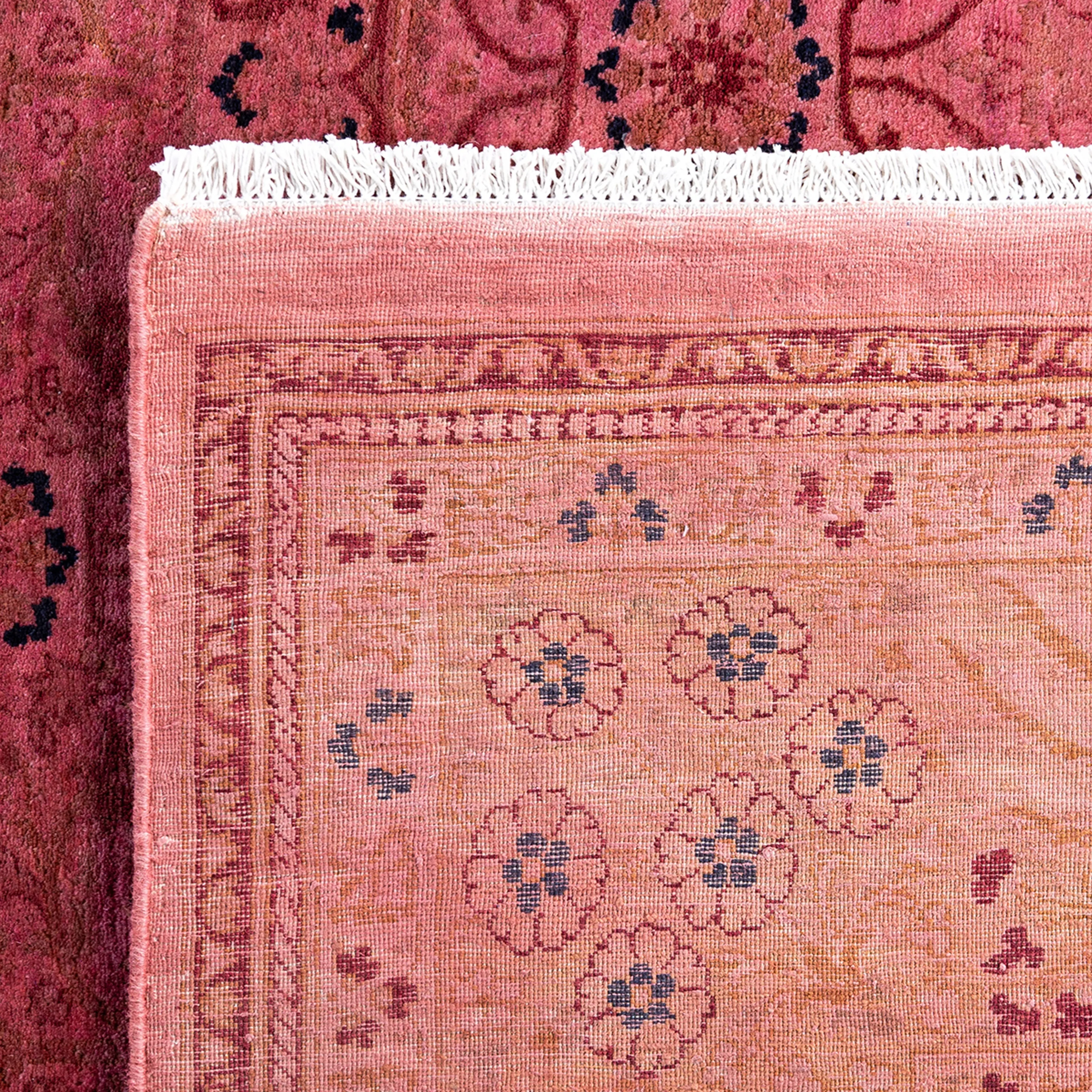 Pink Overdyed Wool Rug - 7'10" x 10'1"