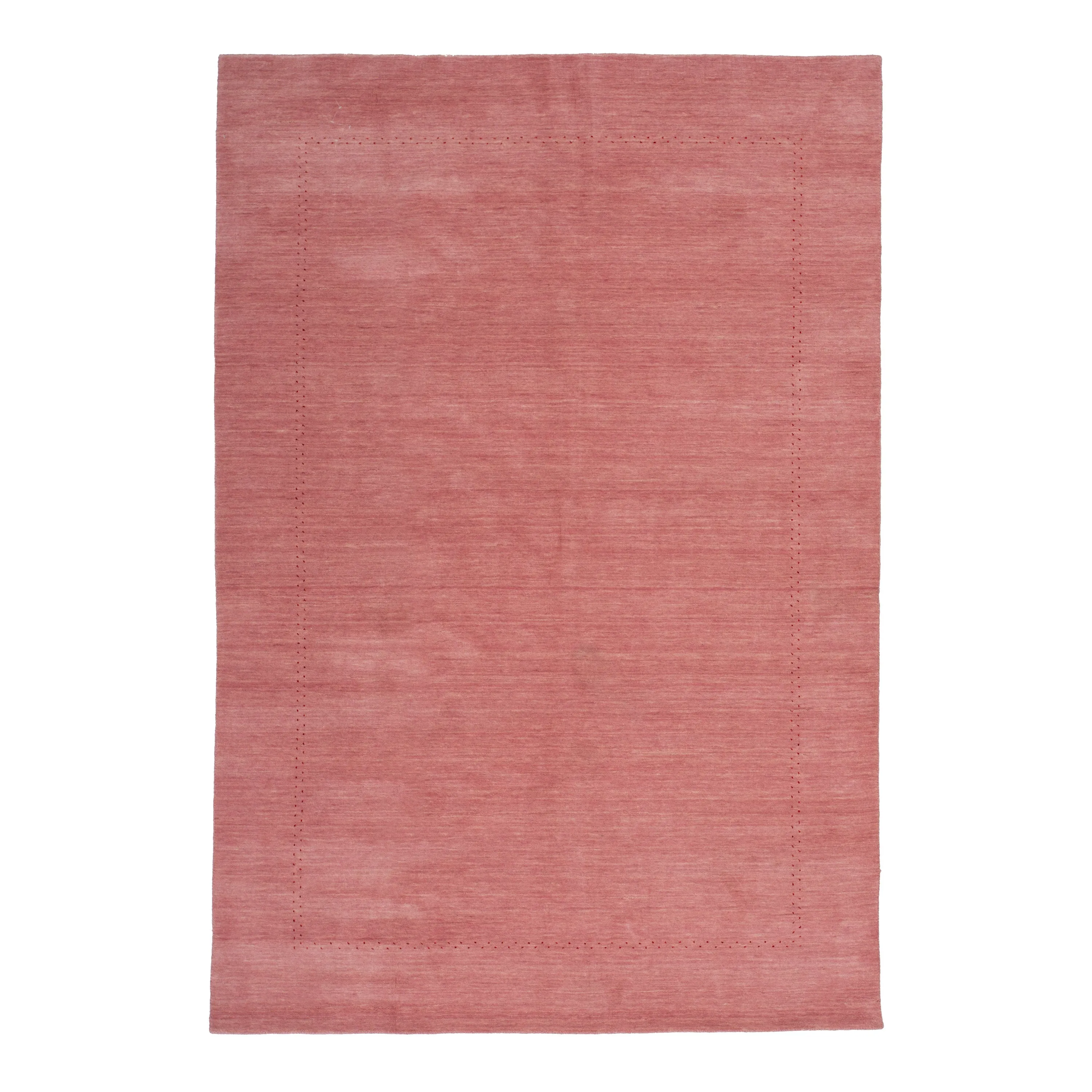 Pink Solid Indo Gabbeh Rug - 6'2" x 9'1"