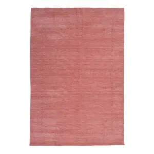 Pink Solid Indo Gabbeh Rug - 6'2" x 9'1"