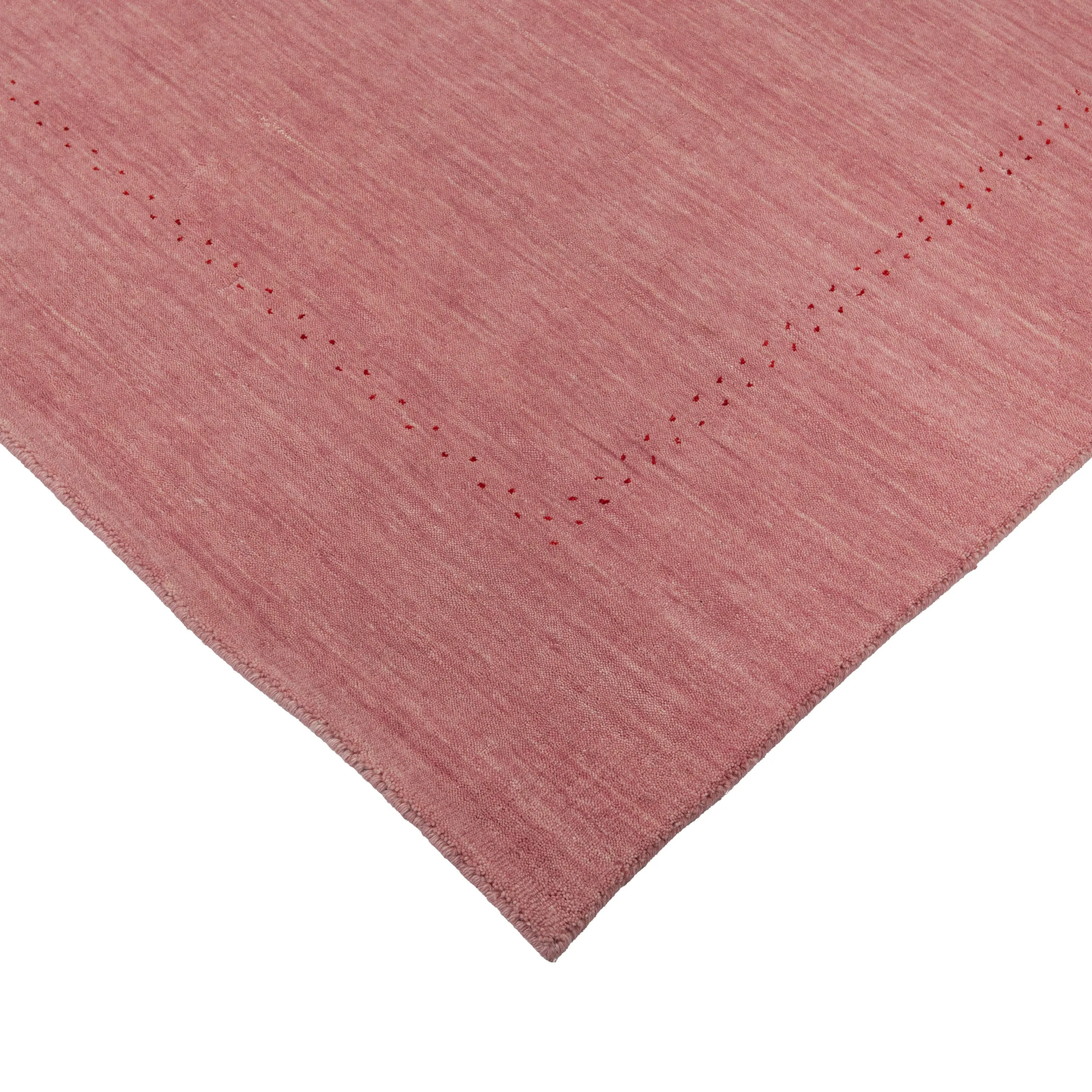 Pink Solid Indo Gabbeh Rug - 6'2" x 9'1"