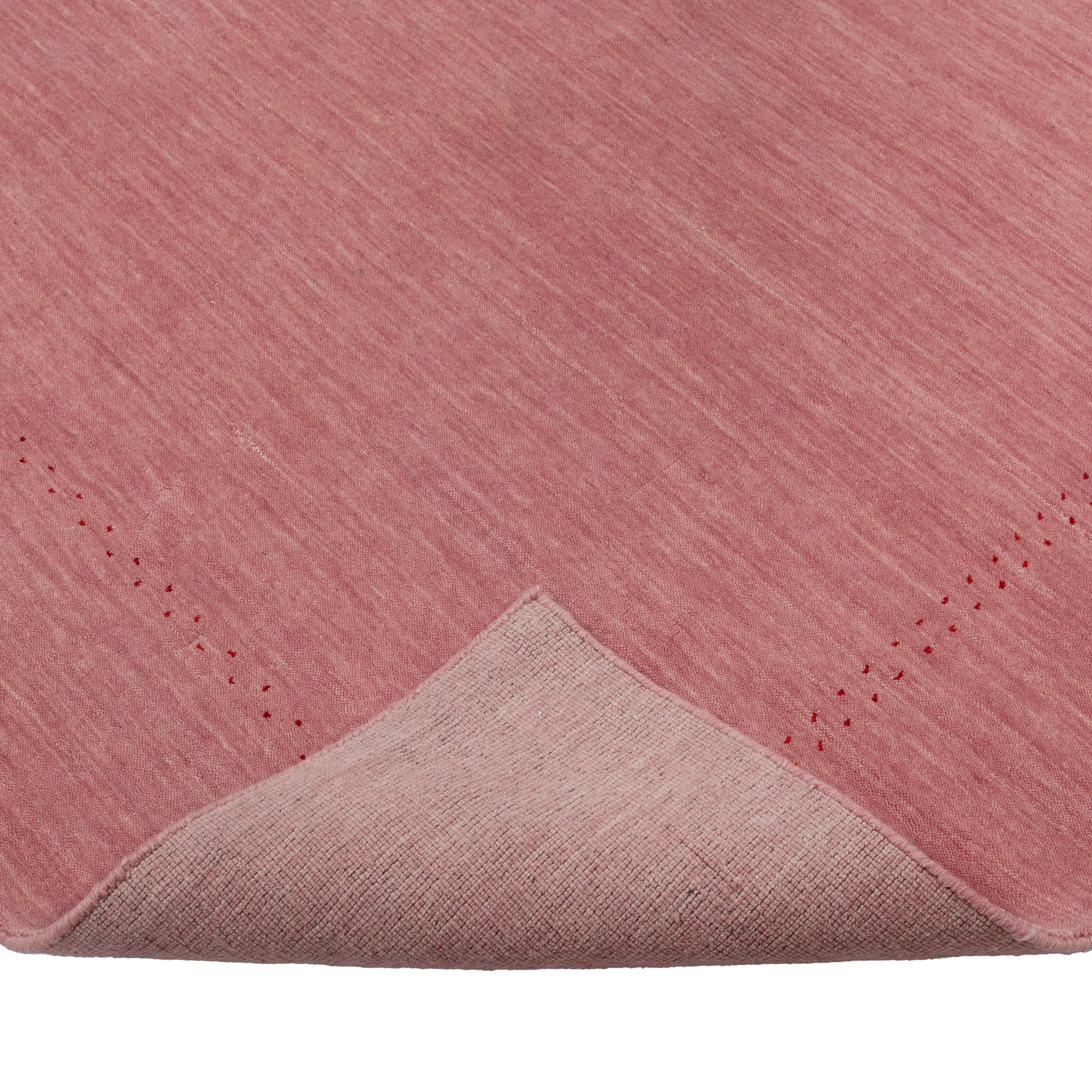 Pink Solid Indo Gabbeh Rug - 6'2" x 9'1"
