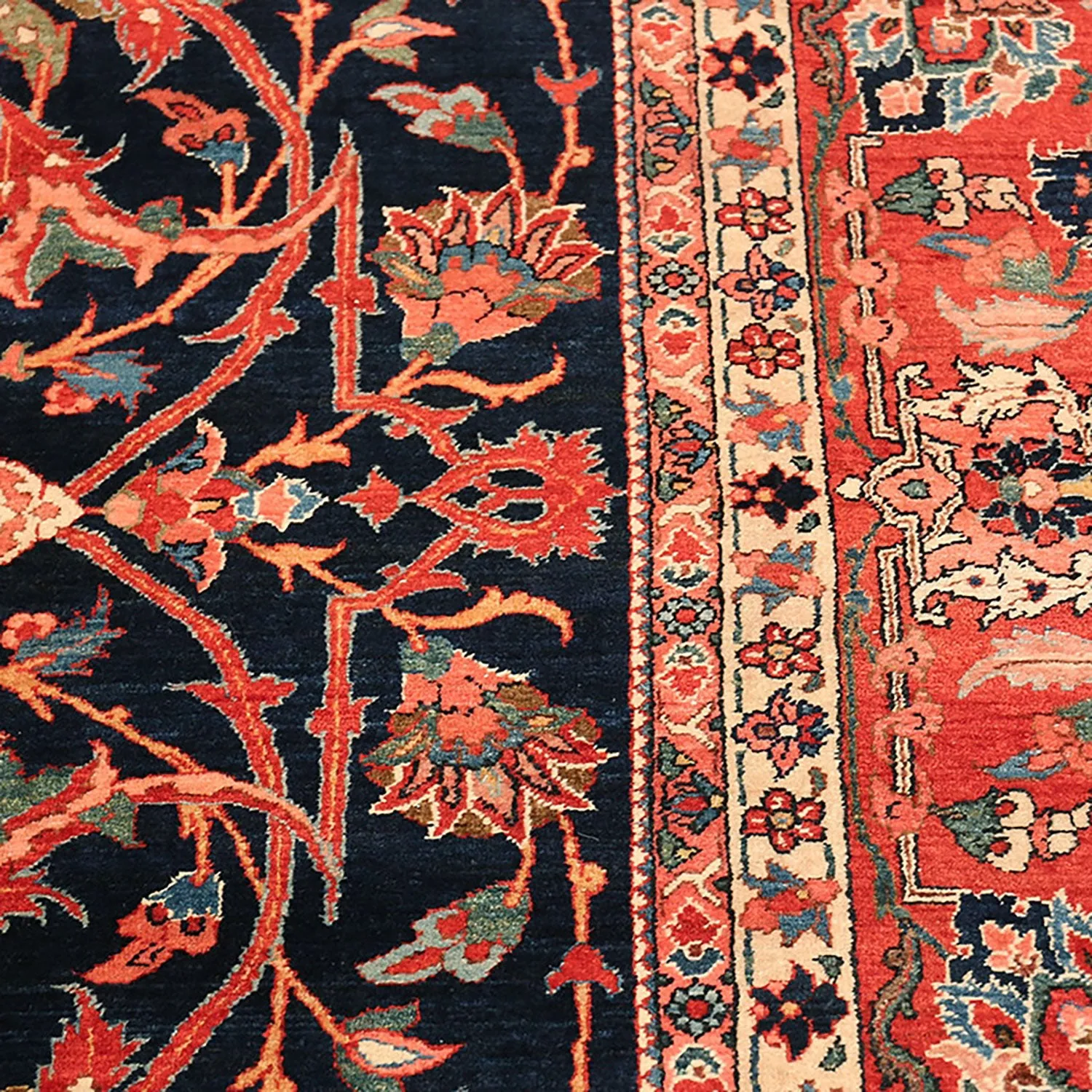 Pink Vintage Persian Bidjar Rug - 10'0" x 13'9"