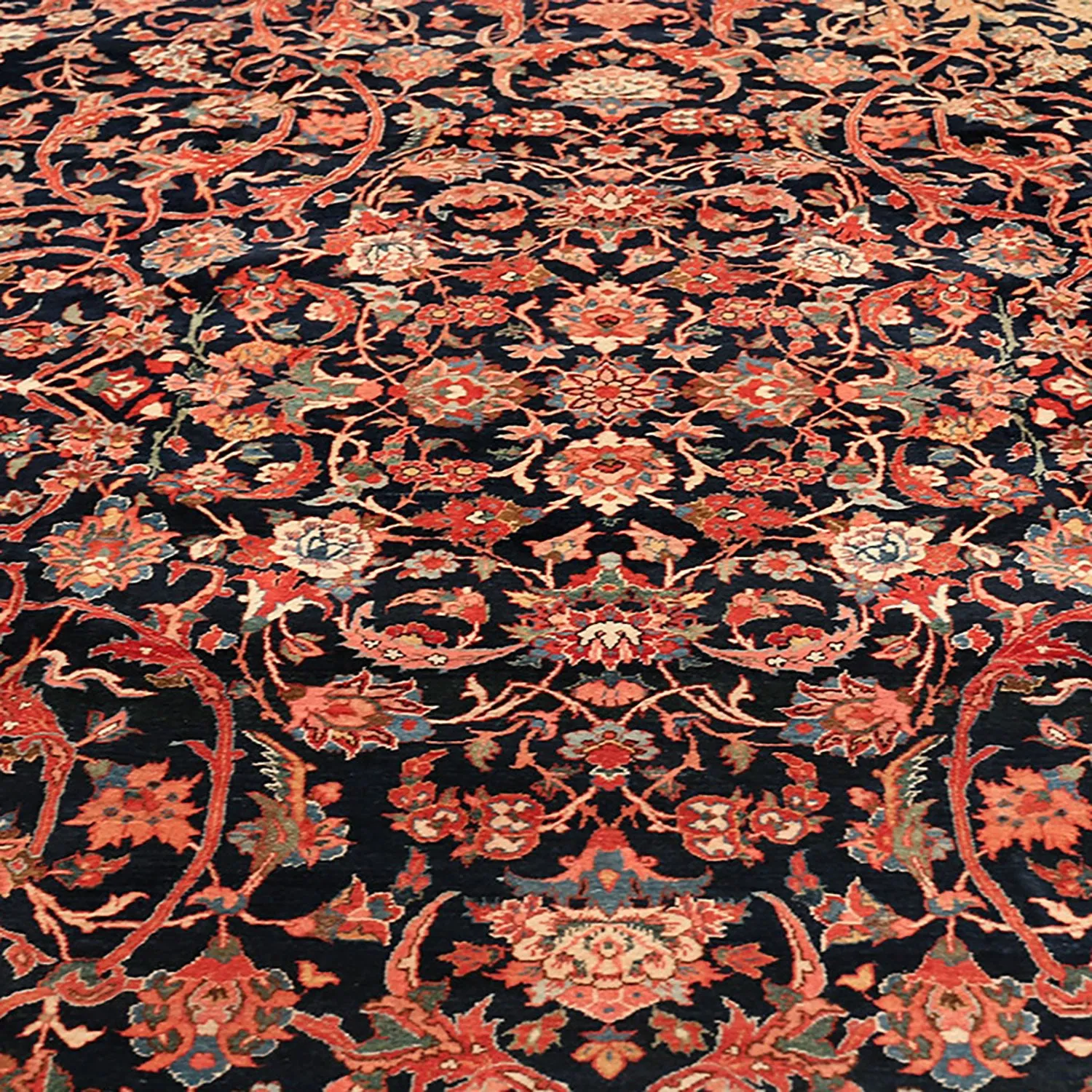 Pink Vintage Persian Bidjar Rug - 10'0" x 13'9"