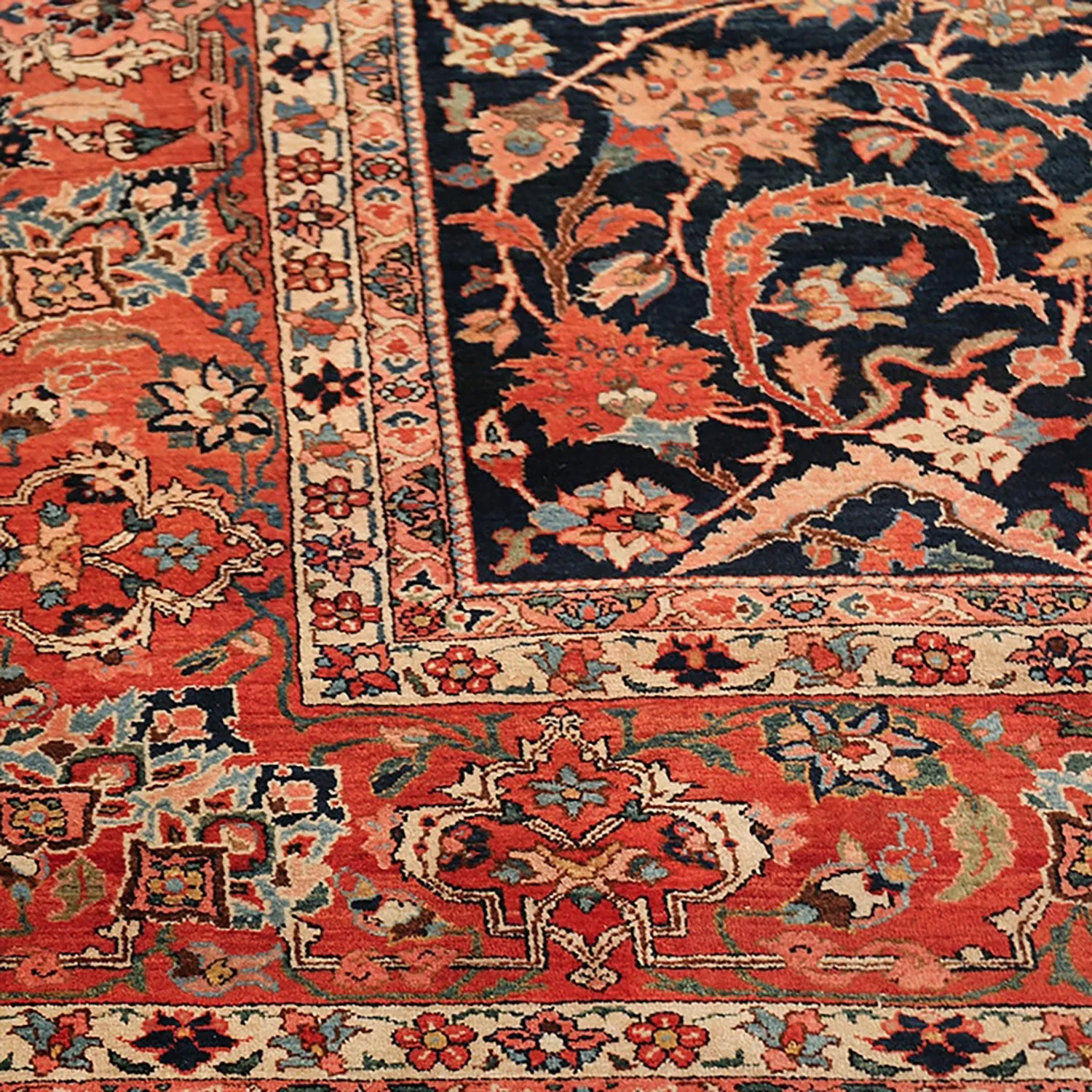 Pink Vintage Persian Bidjar Rug - 10'0" x 13'9"
