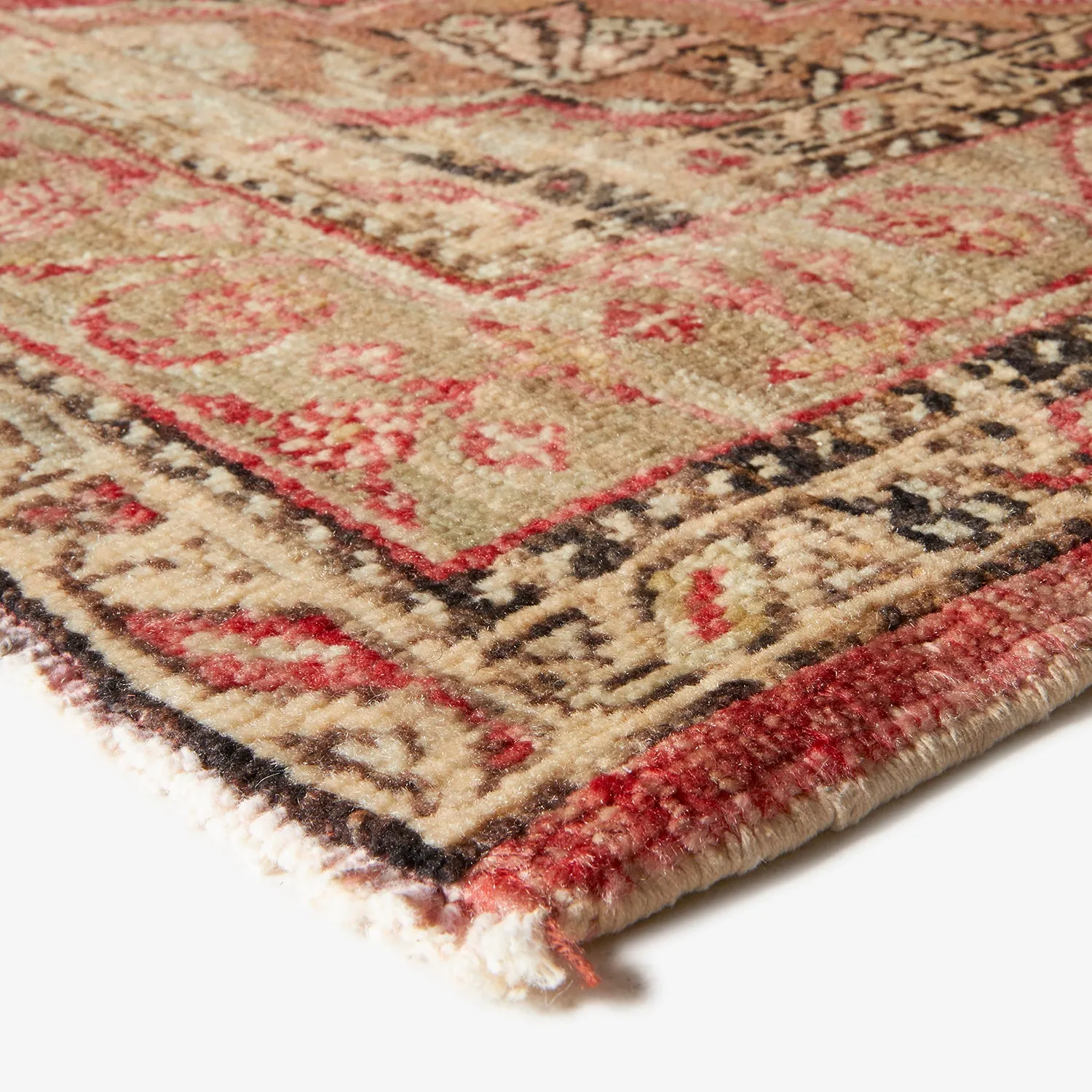 Pink Vintage Turkish Rug - 8'8" x 13'7"