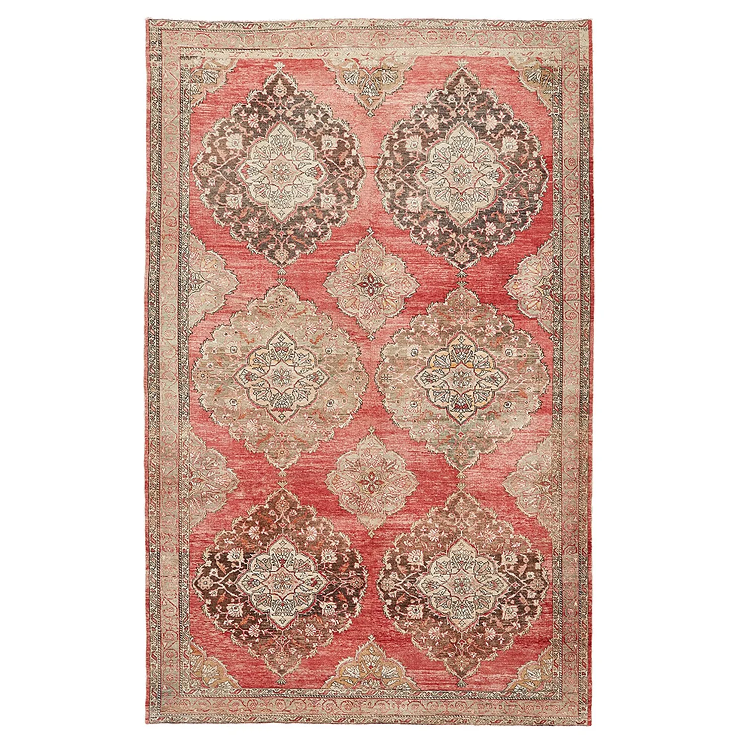 Pink Vintage Turkish Rug - 8'8" x 13'7"