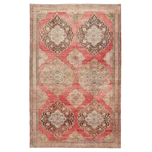 Pink Vintage Turkish Rug - 8'8" x 13'7"