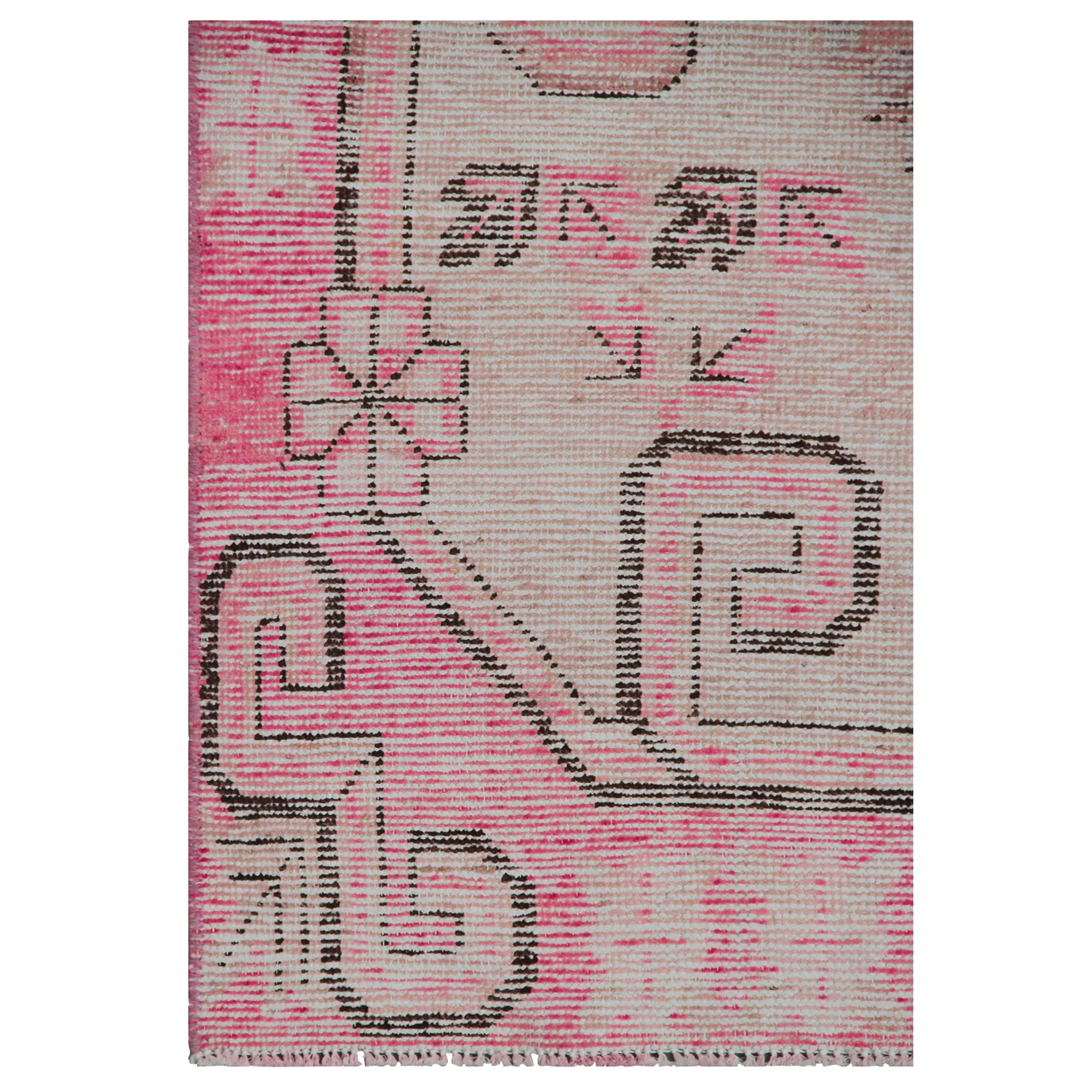 Pink Vintage Wool Cotton Blend Runner - 4'10" x 9'11"