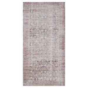 Pink Vintage Wool Cotton Blend Runner - 5'1" x 10'