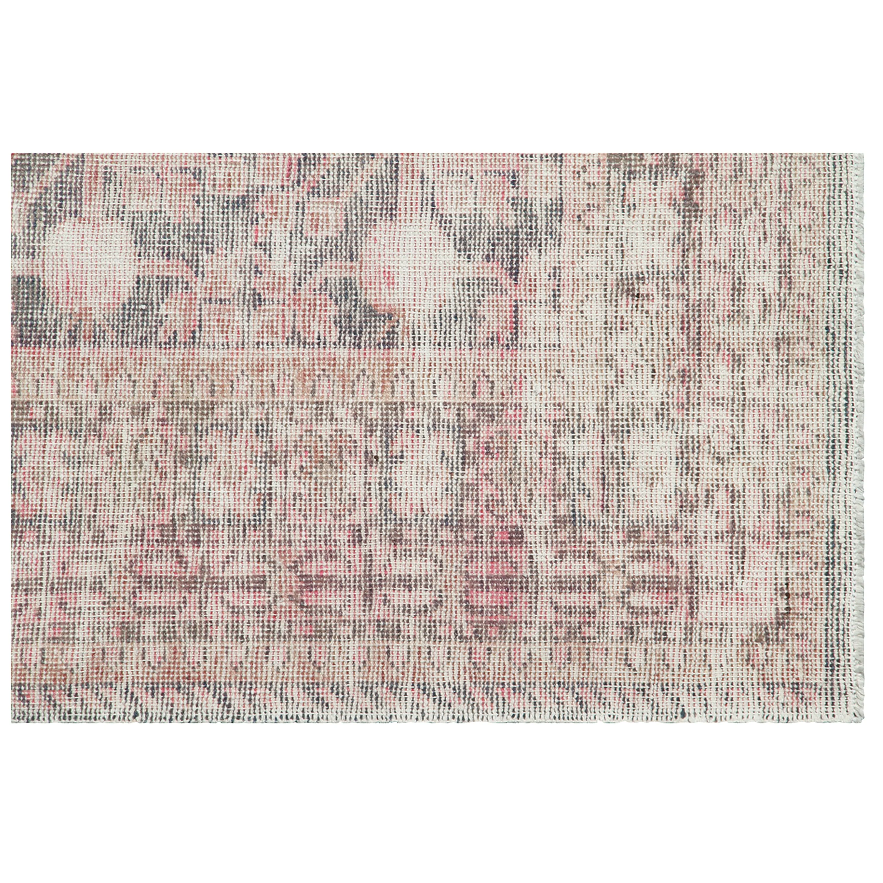 Pink Vintage Wool Cotton Blend Runner - 5'1" x 10'